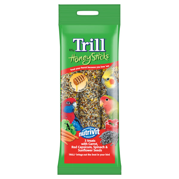 Trill Honey Sticks for Parrots 105g