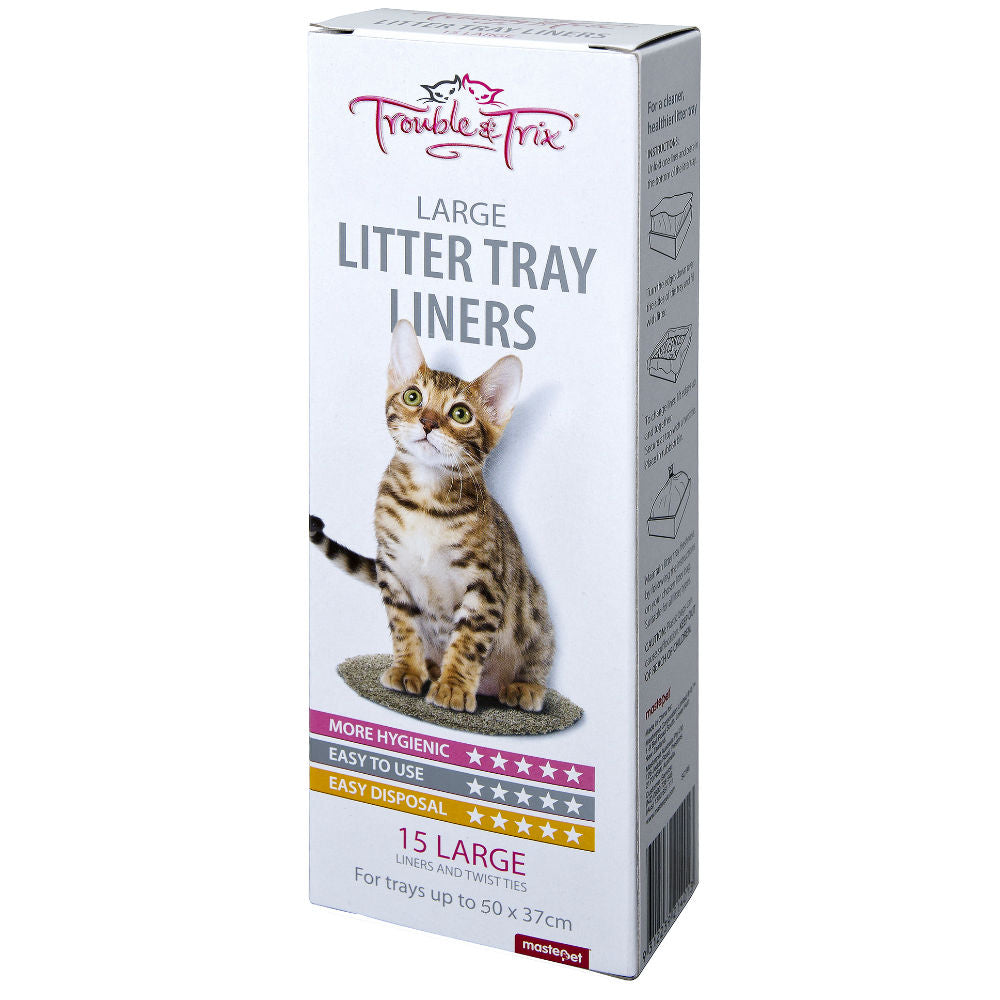 Trouble & Trix Cat Litter Liners Large 15 Pack