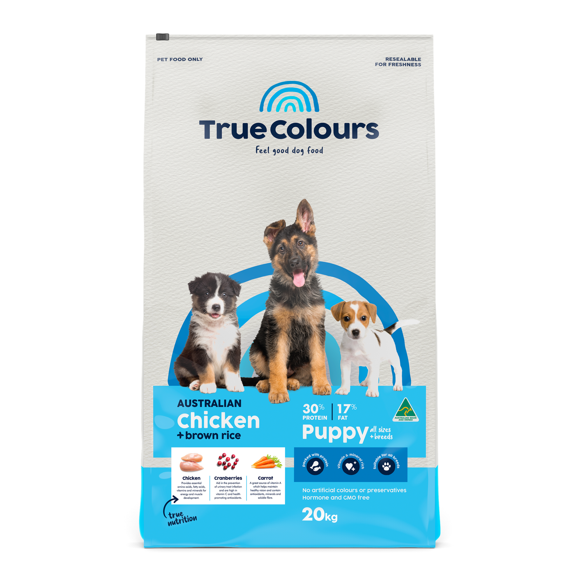True Colours Puppy Chicken & Brown Rice Dry Dog Food
