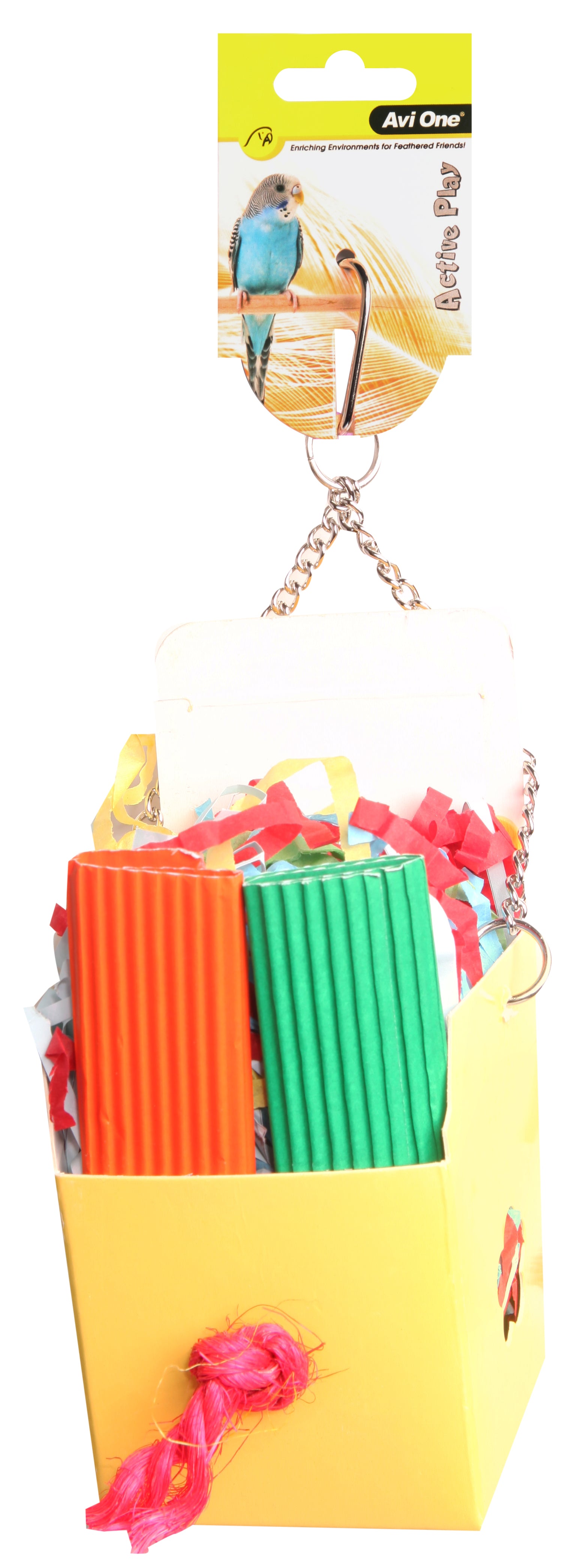 Avi One Bird Toy Box with Paper and Popsicles