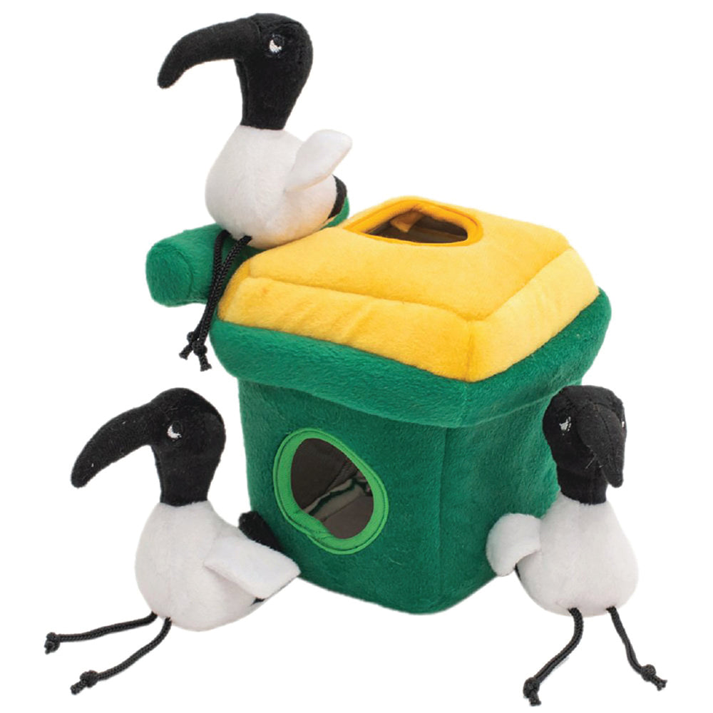 Zippypaws Burrow Bin Chicken In Wheelie Bin Dog Toy