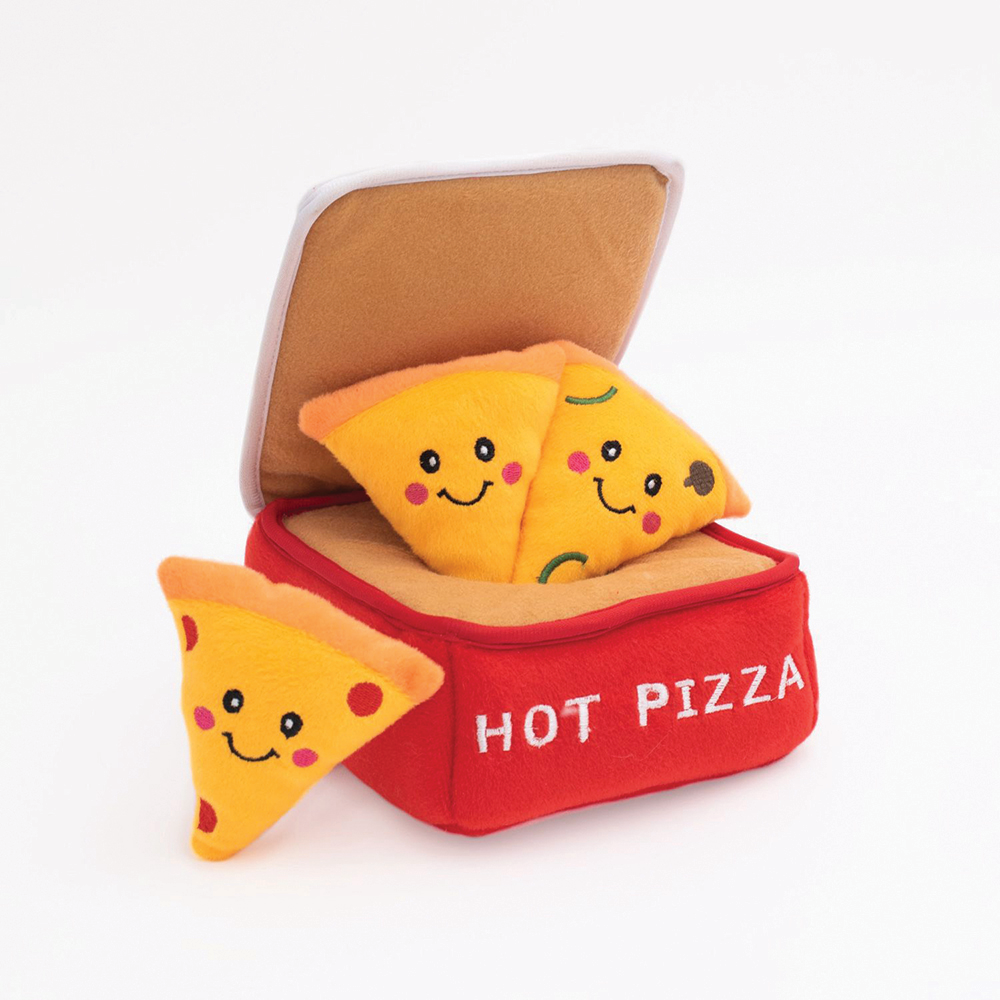 ZippyPaws Burrow Pizza Box Dog Toy