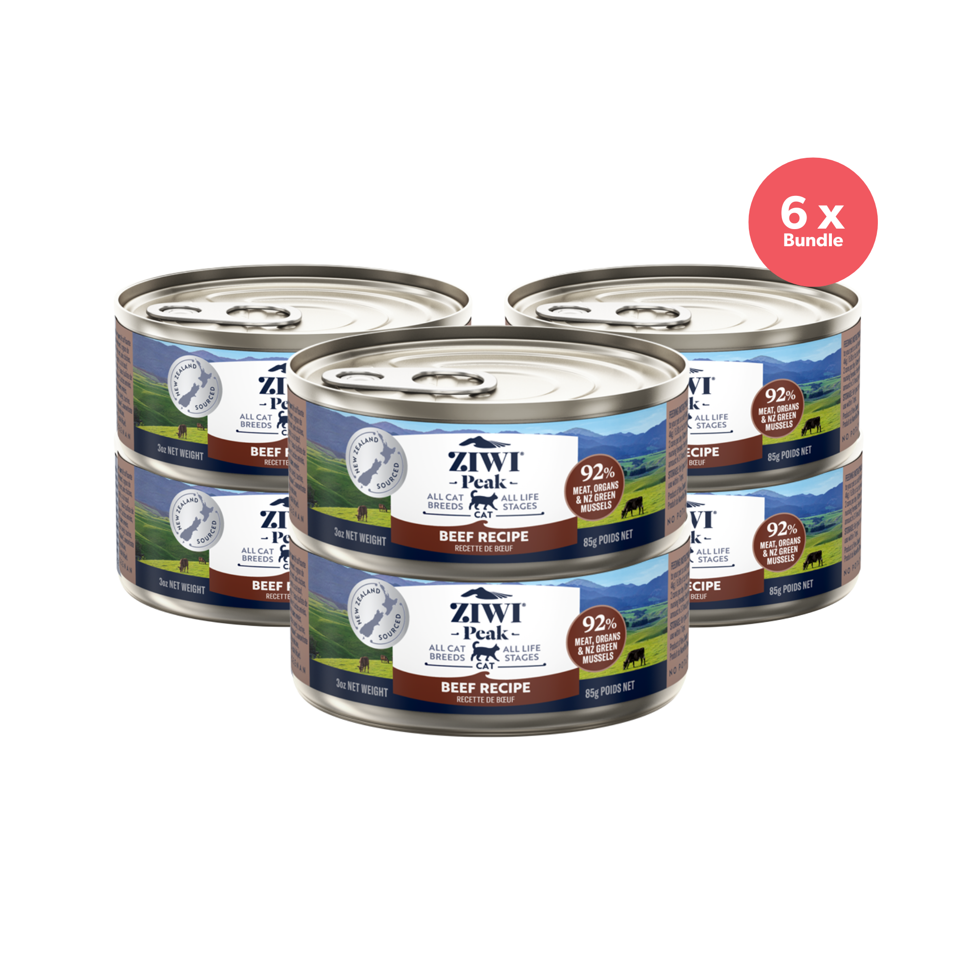 Ziwi Peak Cat Can Food Beef 85g x 6