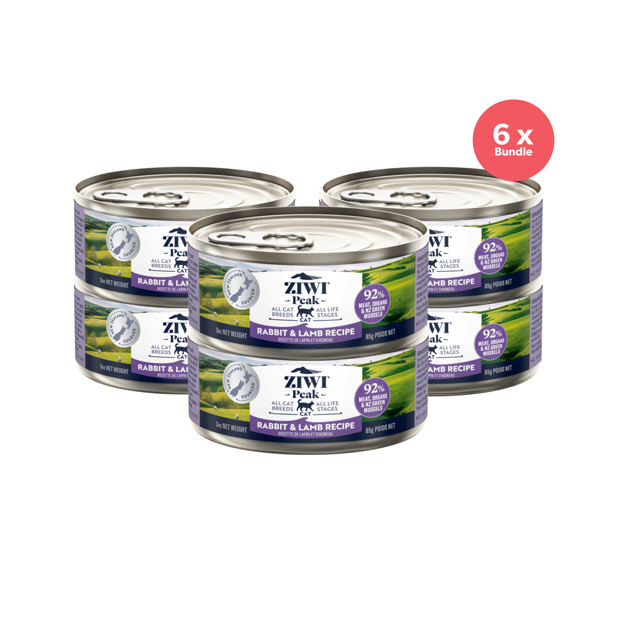 Ziwi Peak Cat Can Food Rabbit & Lamb 85g x 6
