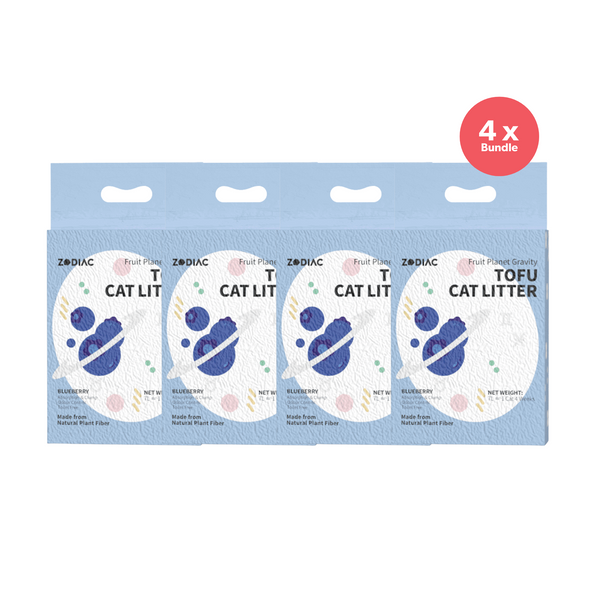 ZODIAC Fruity Tofu Blueberry Cat Litter 2.5kg x 4