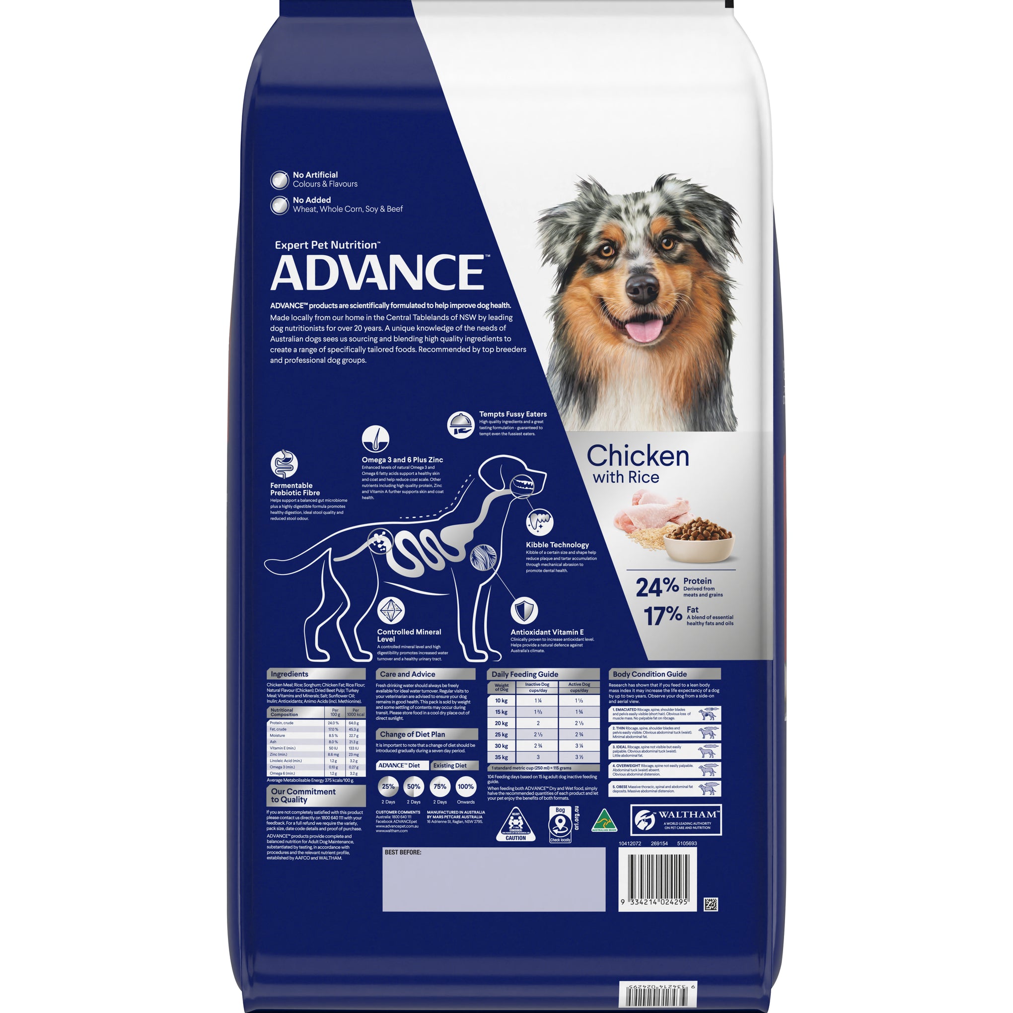 Advance Chicken and Rice Medium Breed Adult Dog Dry Food
