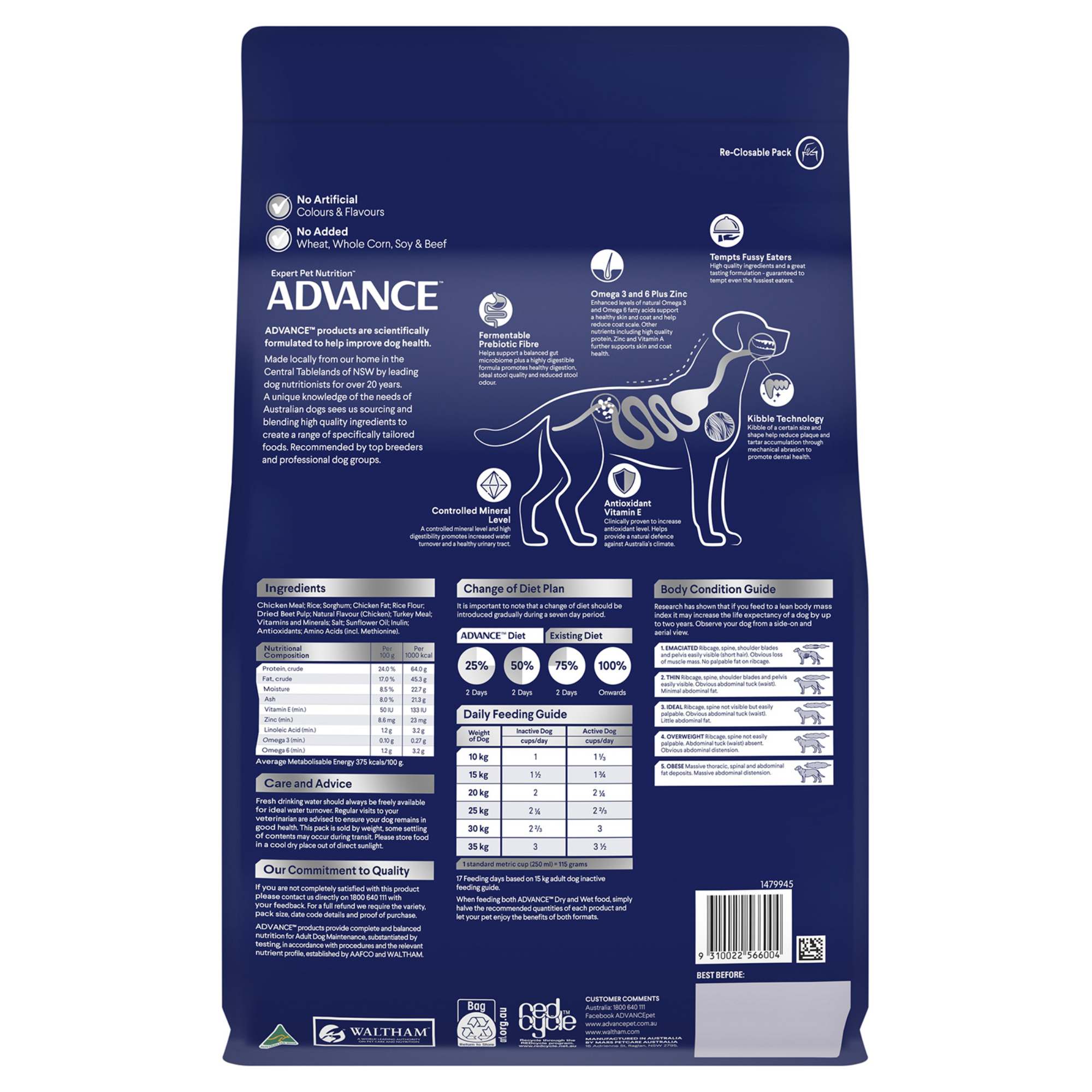 Advance Chicken and Rice Medium Breed Adult Dog Dry Food