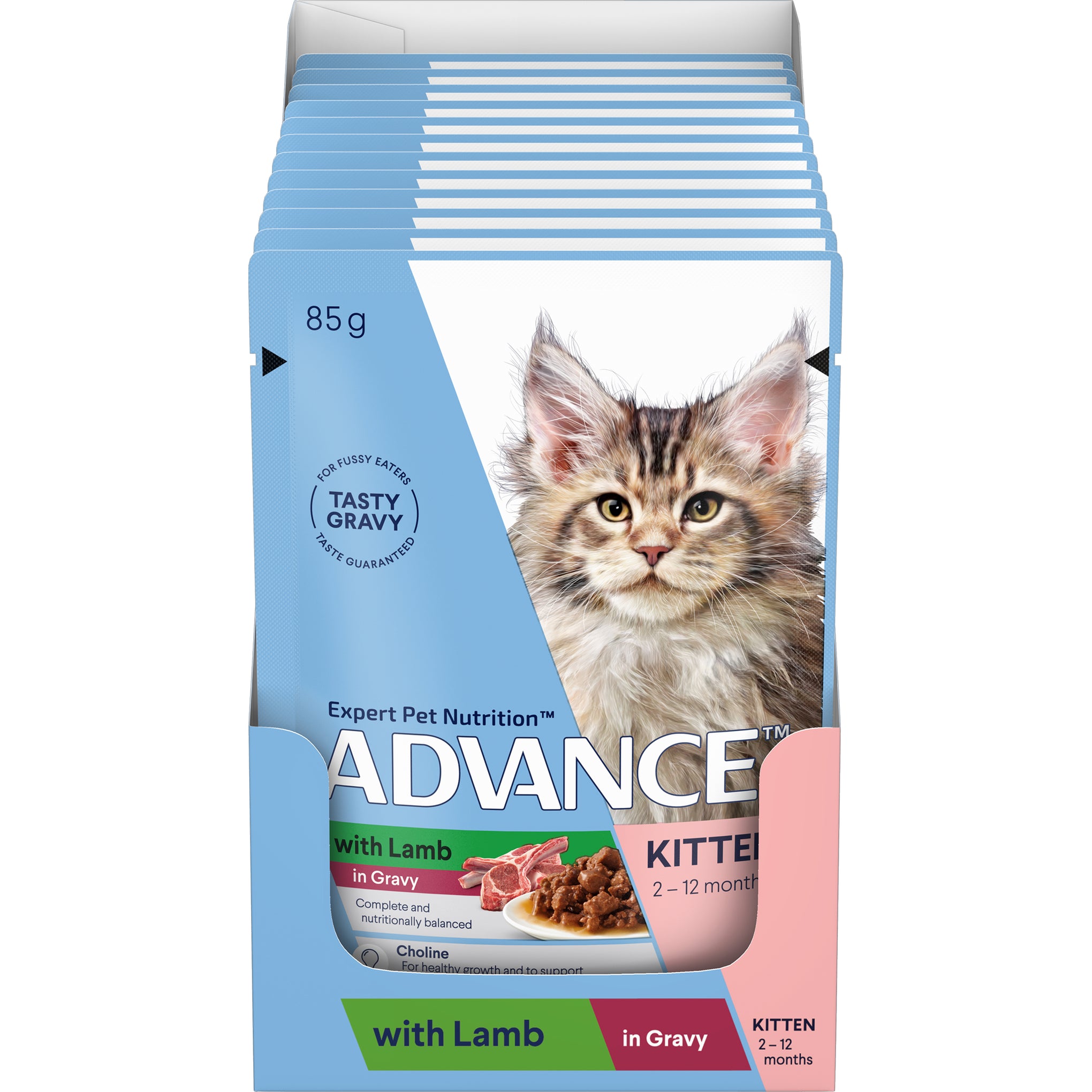 Advance Lamb in Gravy Kitten Wet Cat Food 85g x 12