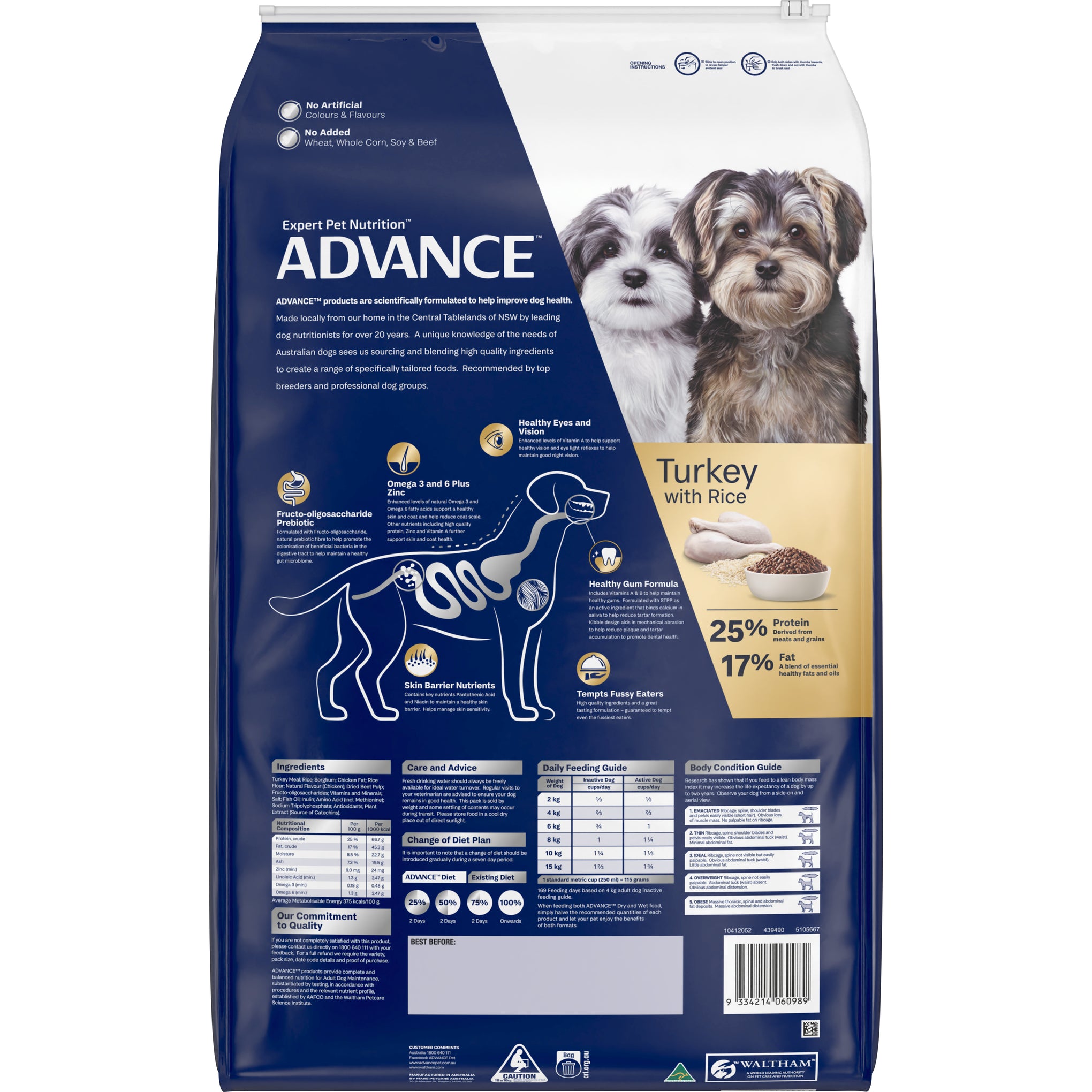 Advance Turkey and Rice Maltese Adult Dog Dry Food 13kg