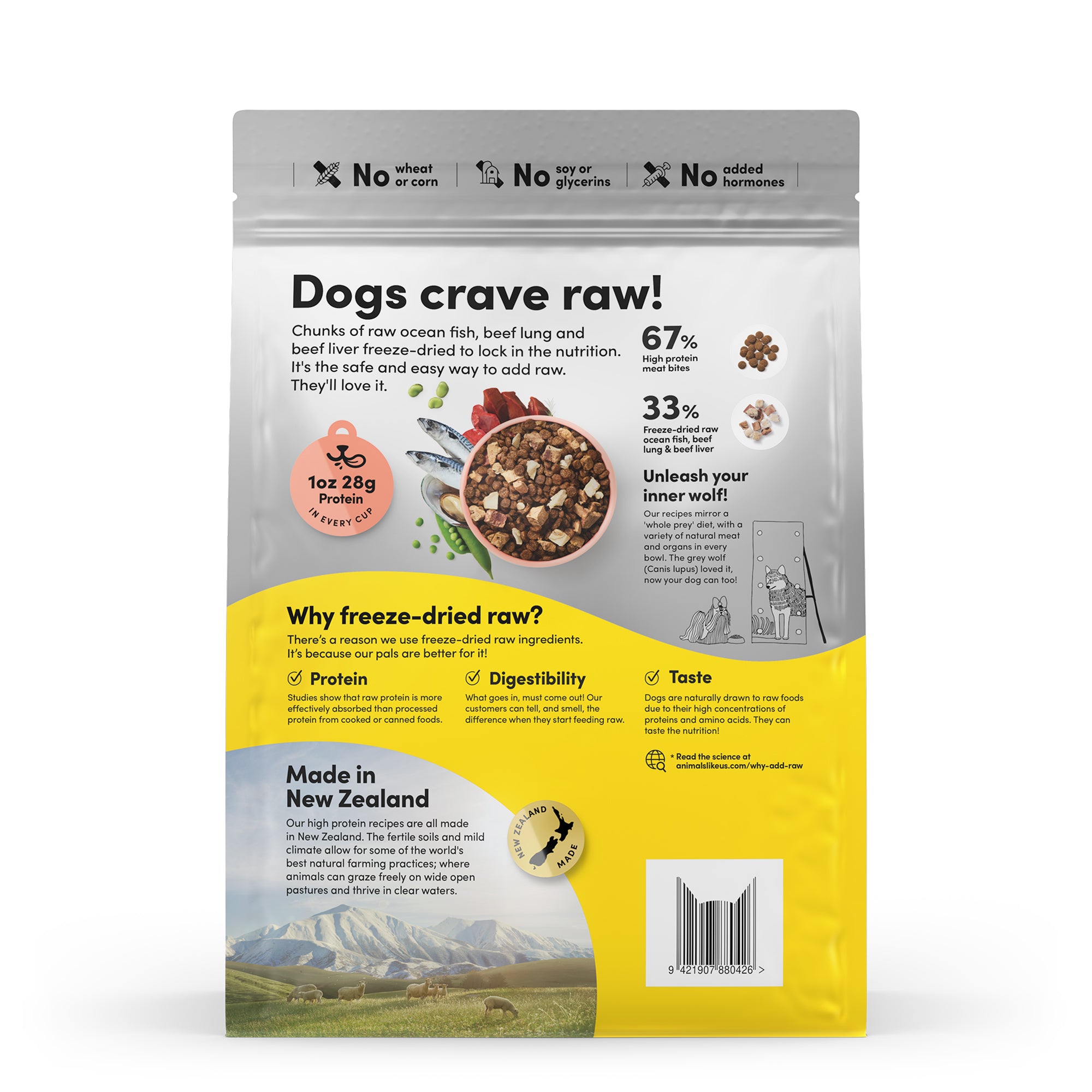 Animals Like Us RawMix33 with Ocean Fish Dog Food 2kg