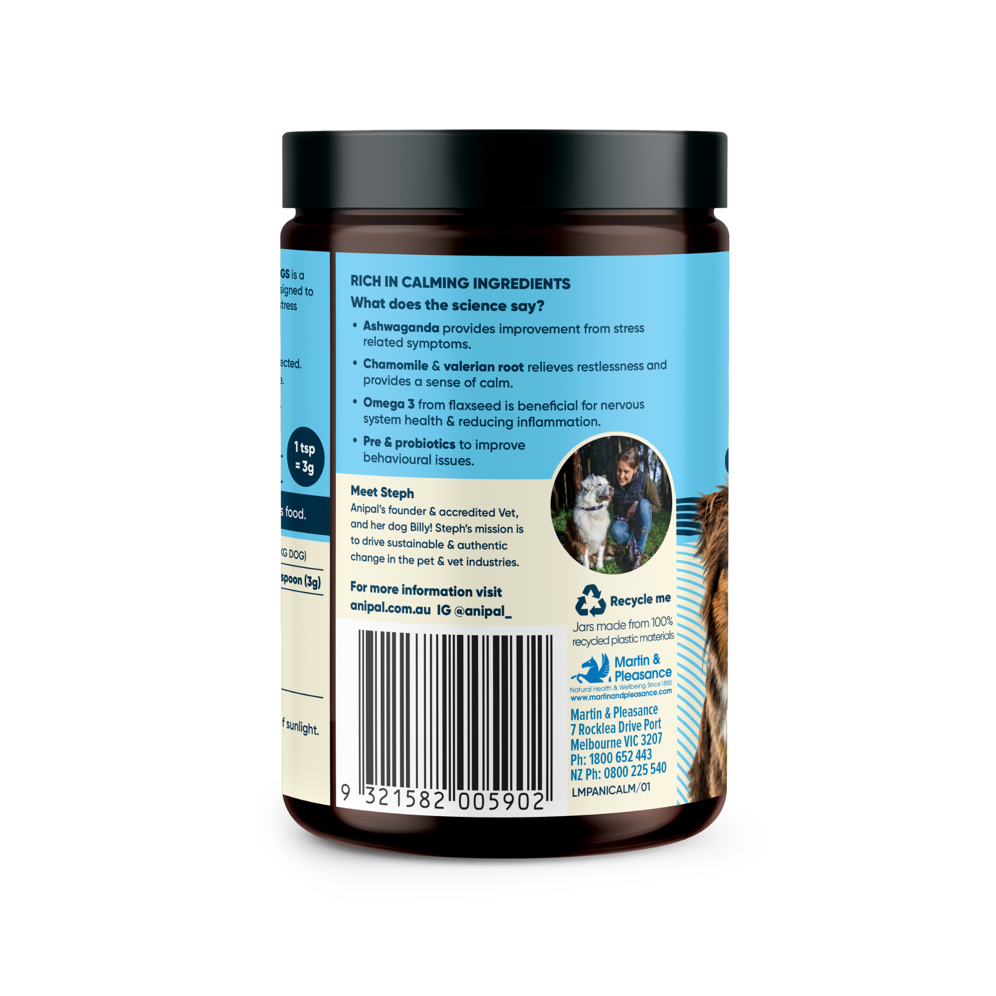 Anipal Dog Calm Formula Powder Meal Topper 135g
