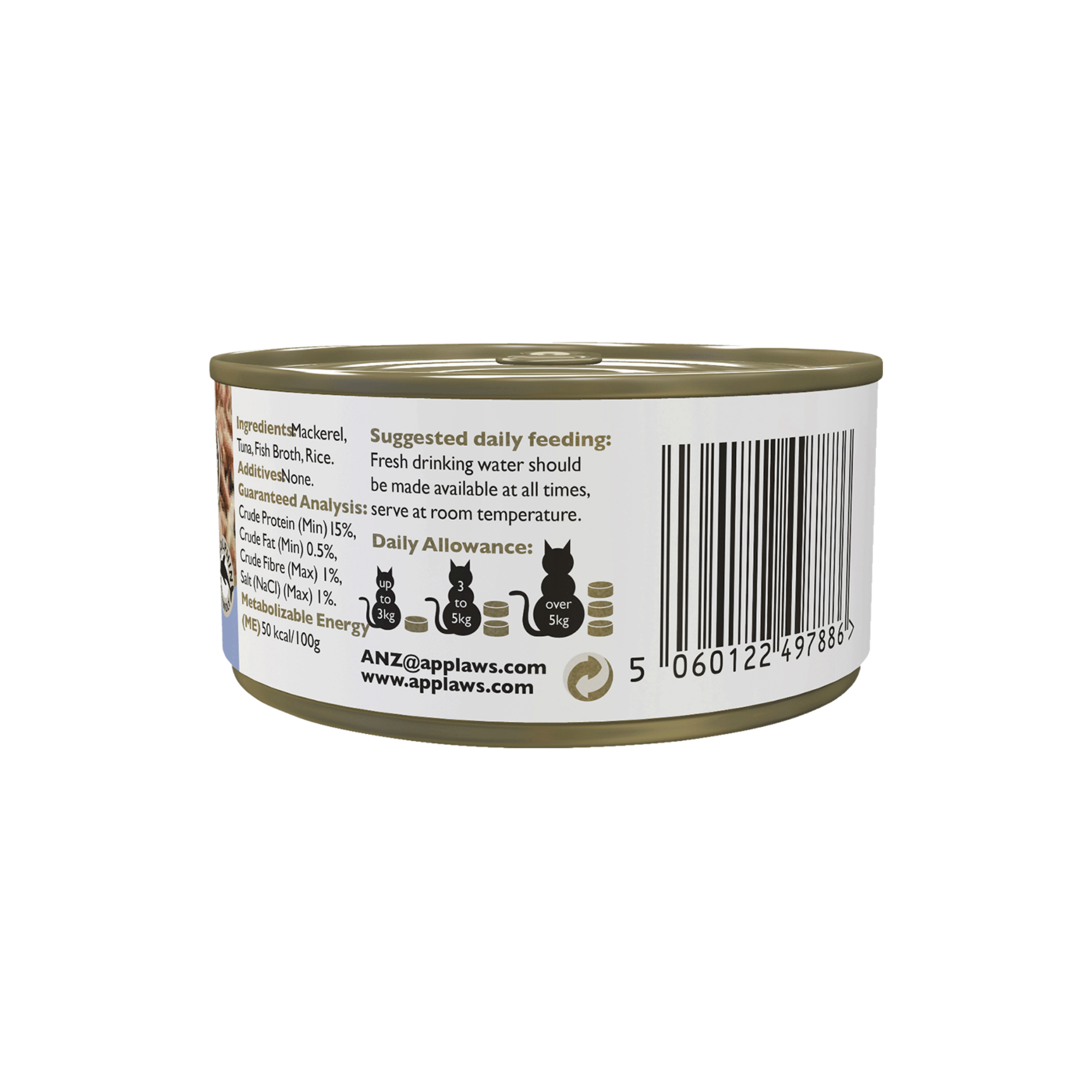 Applaws Natural Wet Cat Tin Ocean Fish 70g x 24