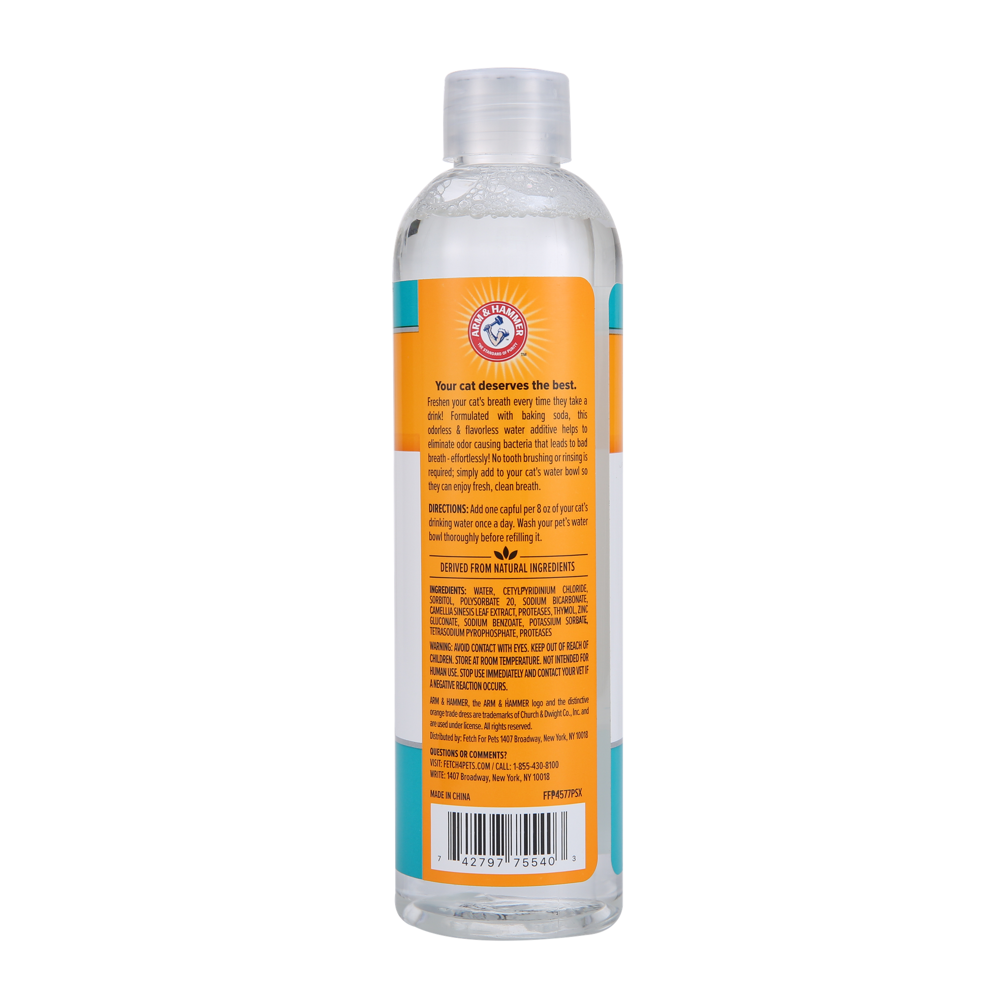 Arm and Hammer Fresh Breath Dental Water Additive for Cats Odorless & Flavourless