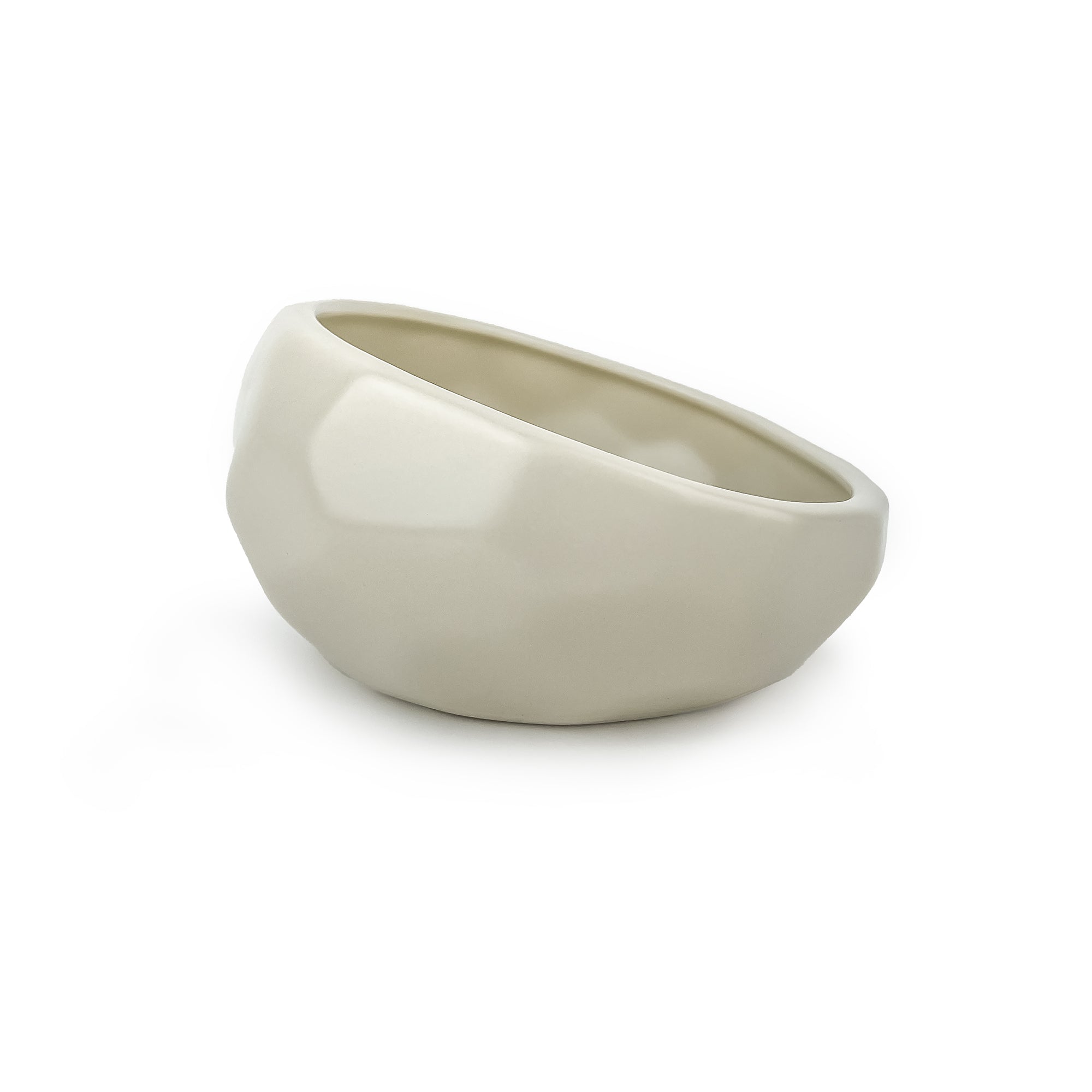 Barkley & Bella Honeycomb Ceramic Dog Bowl Oatmeal