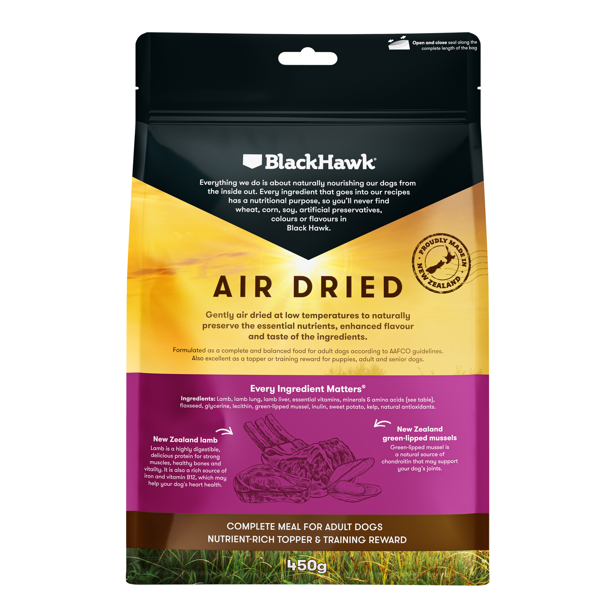 Black Hawk Air Dried Lamb Dry Dog Food