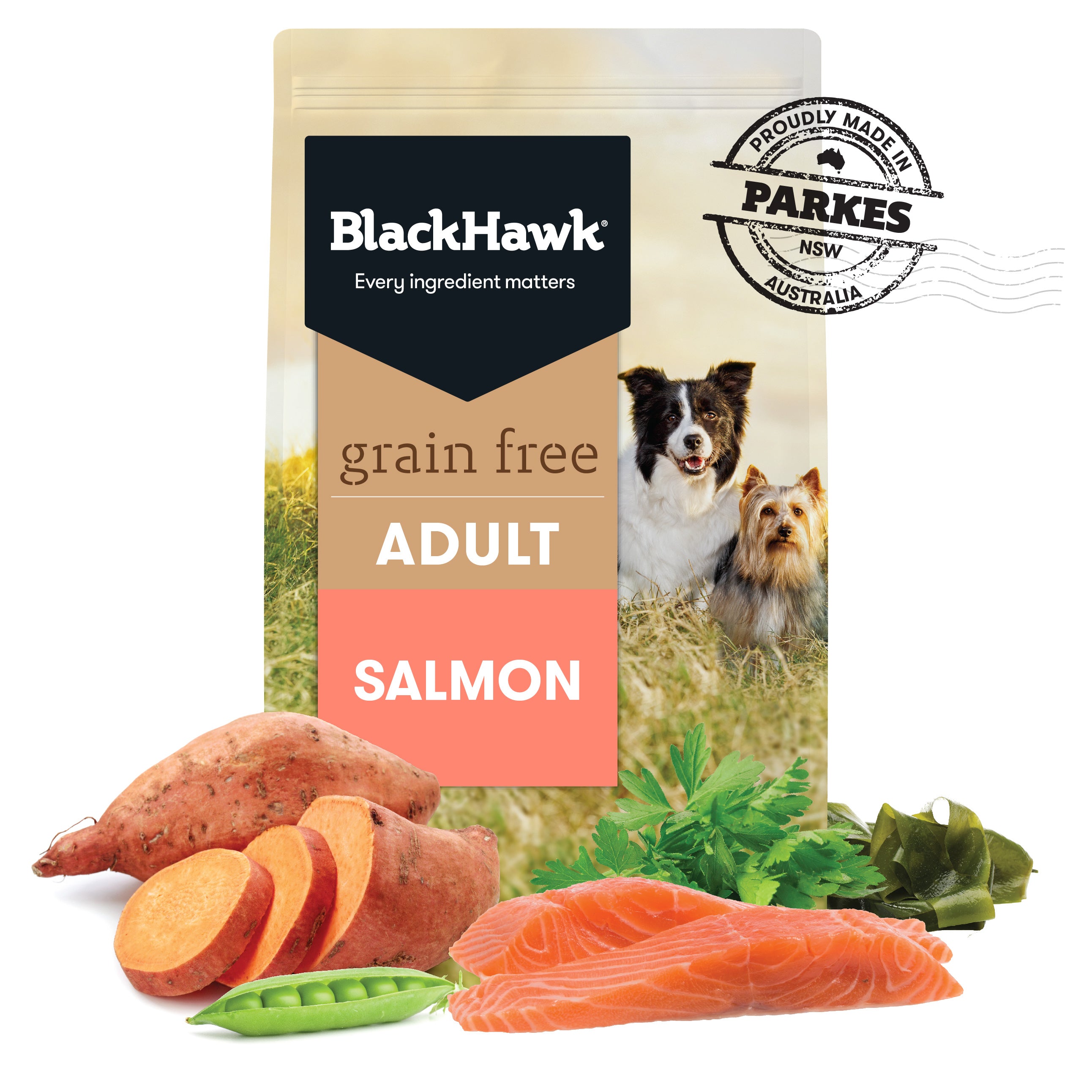 Black fashion hawk grain free salmon