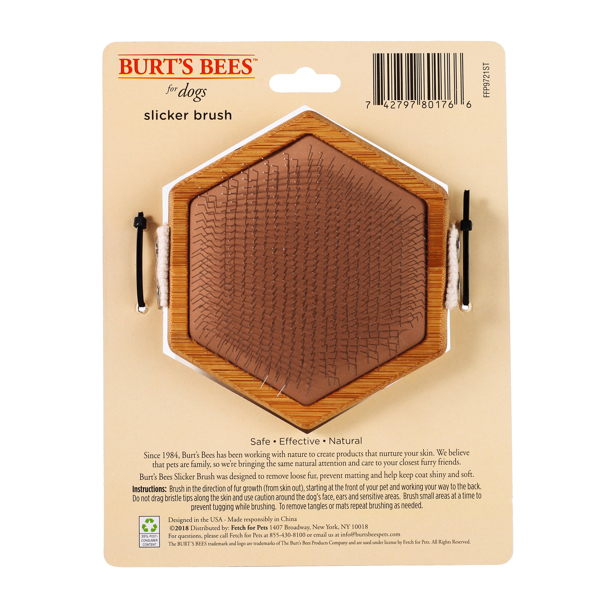 Burt's Bees Palm Slicker Dog Brush