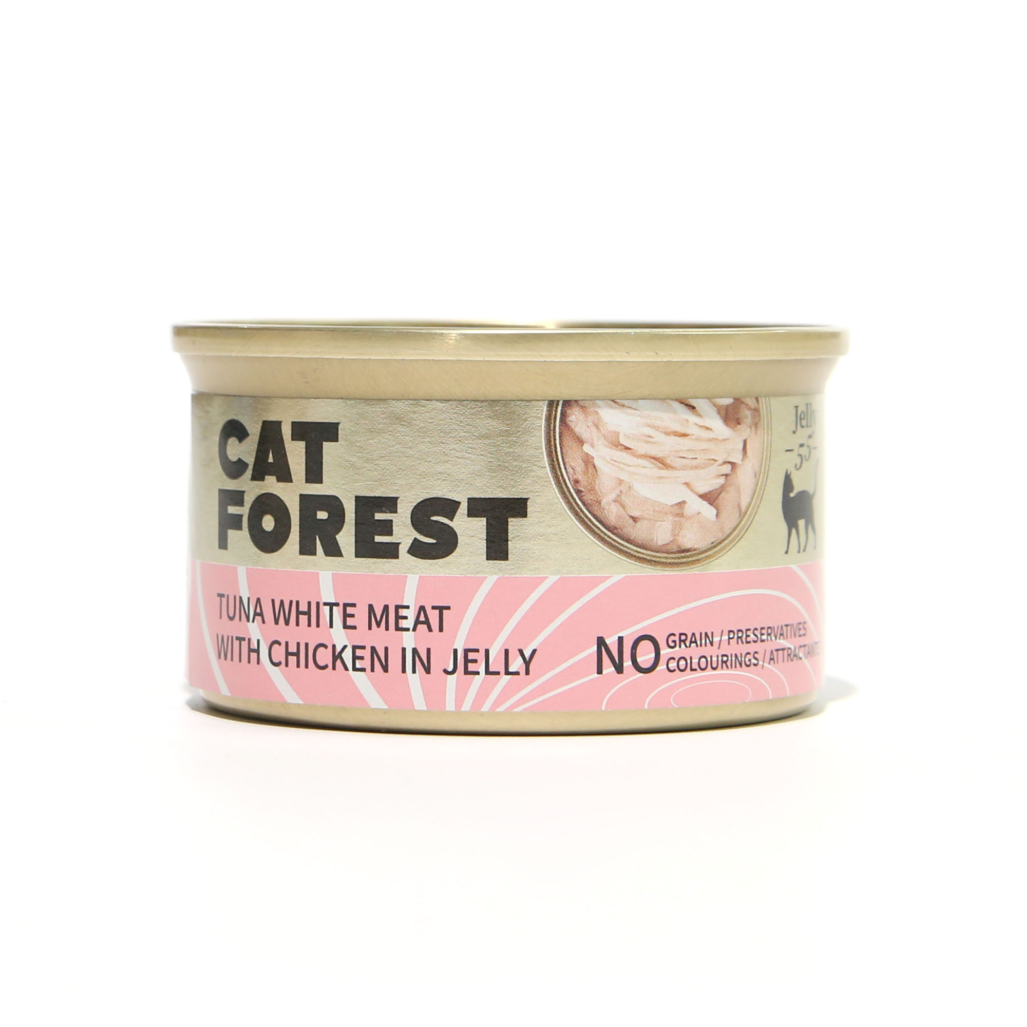 CAT FOREST Tuna White Meat with Chicken in Jelly Cat Wet Food 85g x 24