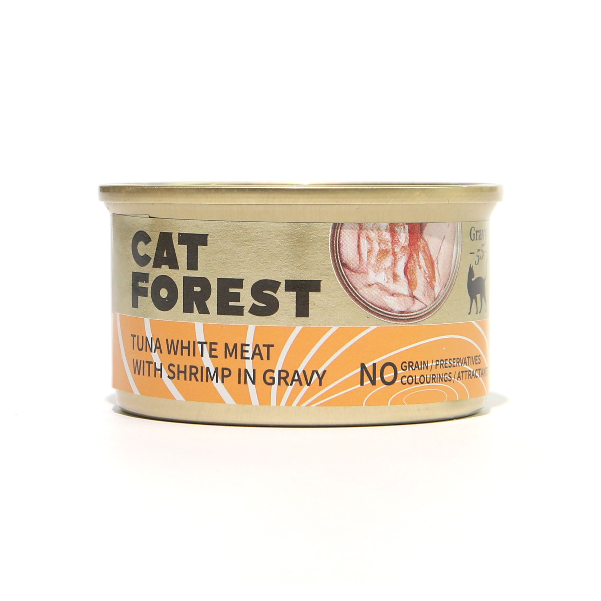 CAT FOREST Tuna White Meat with Shrimp in Gravy Cat Wet Food 85g x 24