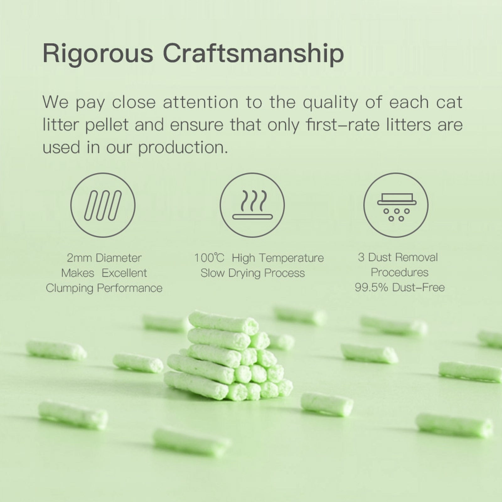 Cature Natural Tofu Clumping Green Tea Cat Litter 2.4kg x 6