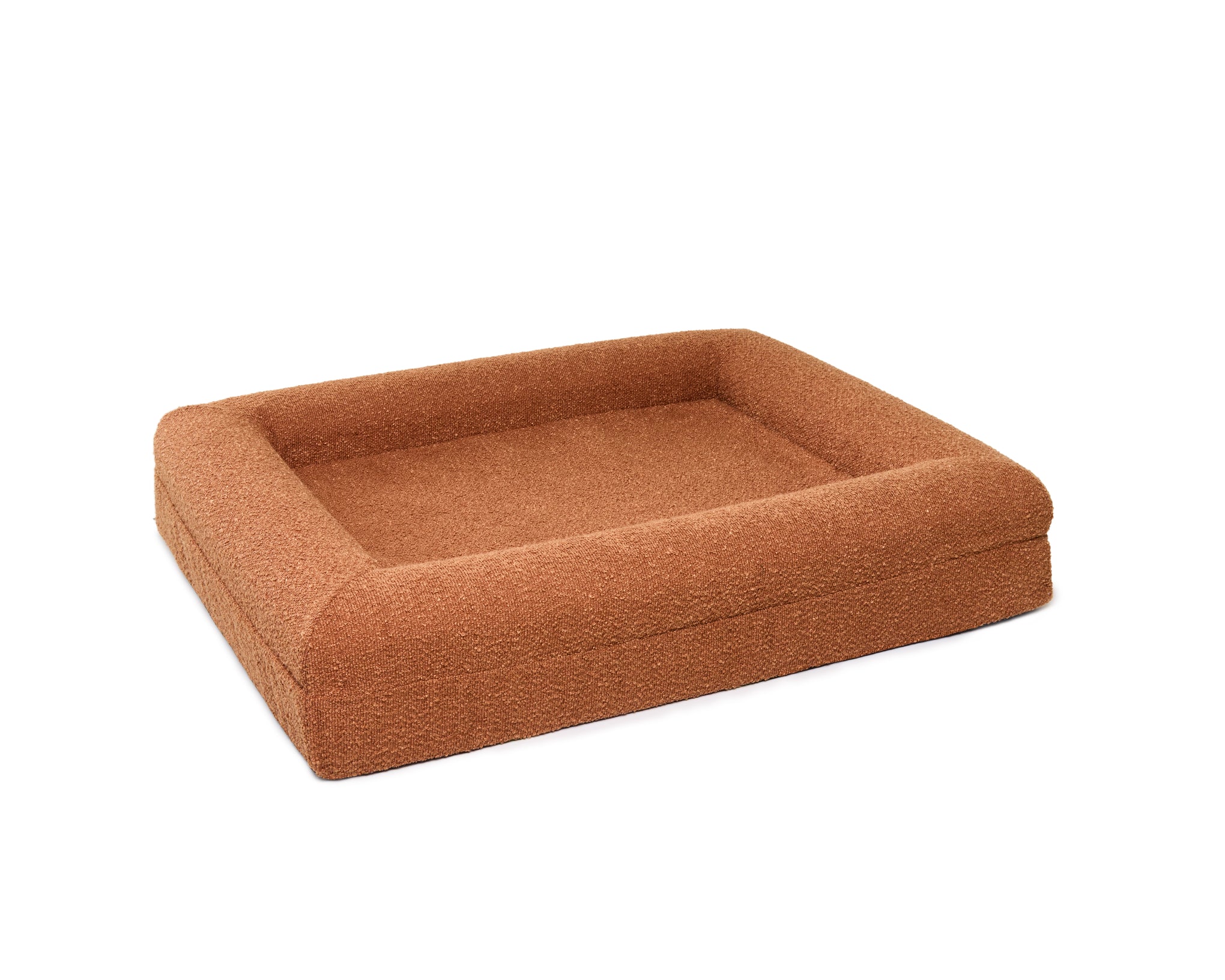 Dazy Dog Orthopaedic Memory Foam Dog Bed Terracotta Boucle