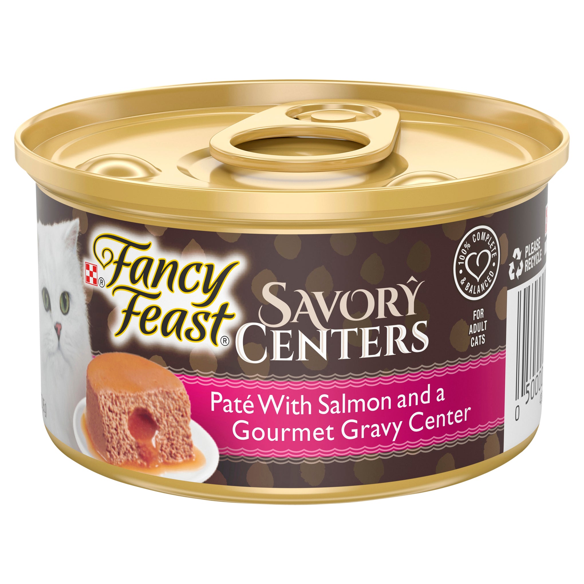 Fancy Feast Savoury Centers Pate With Salmon And Gourmet Gravy Center Adult Wet Cat Food 85g x 48