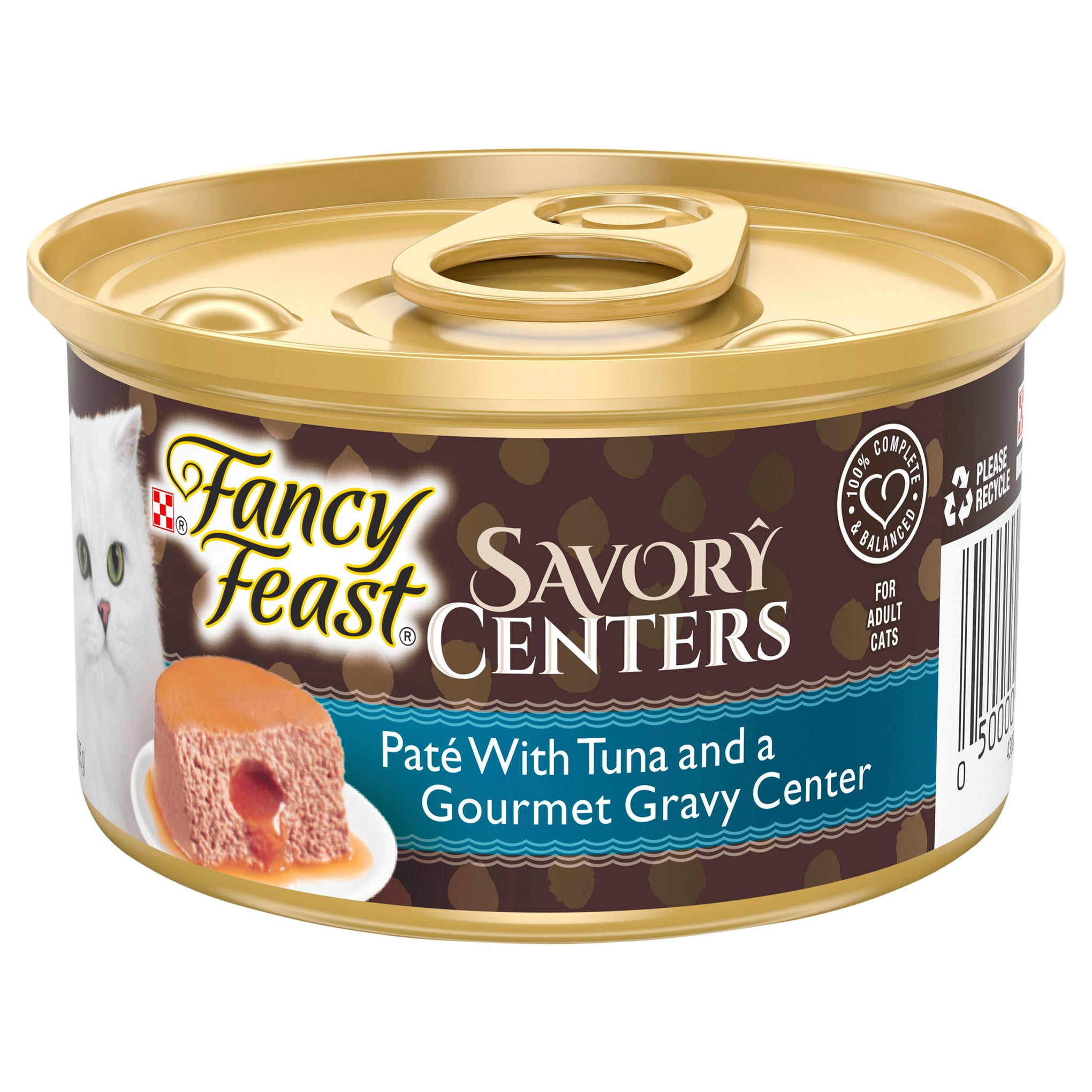 Fancy Feast Savoury Centers Pate With Tuna And Gourmet Gravy Center Adult Wet Cat Food 85g x 48