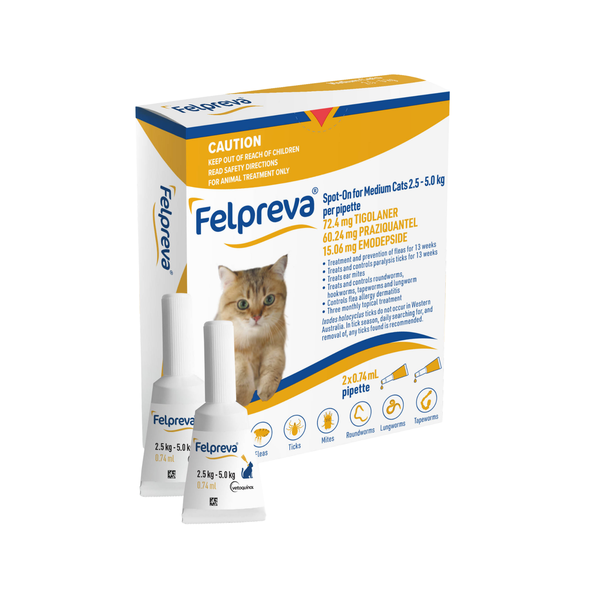 Felpreva Spot On Solution for Medium Cats 2.5-5kg