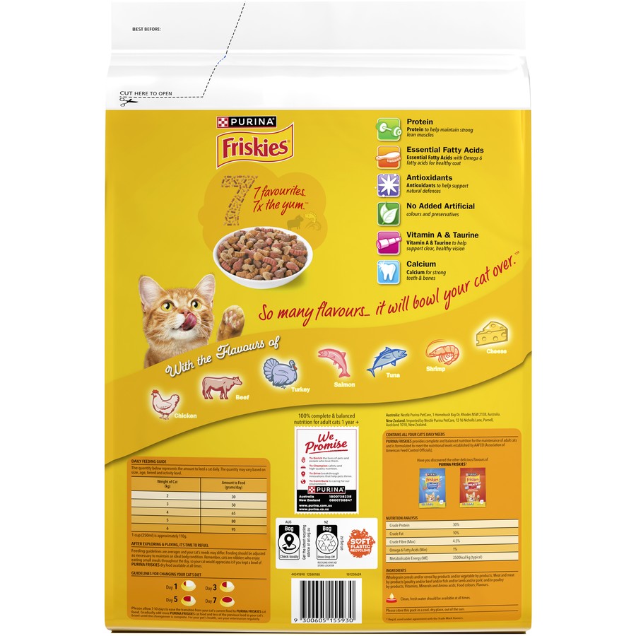 Friskies 7 Flavours Adult Dry Cat Food 6kg