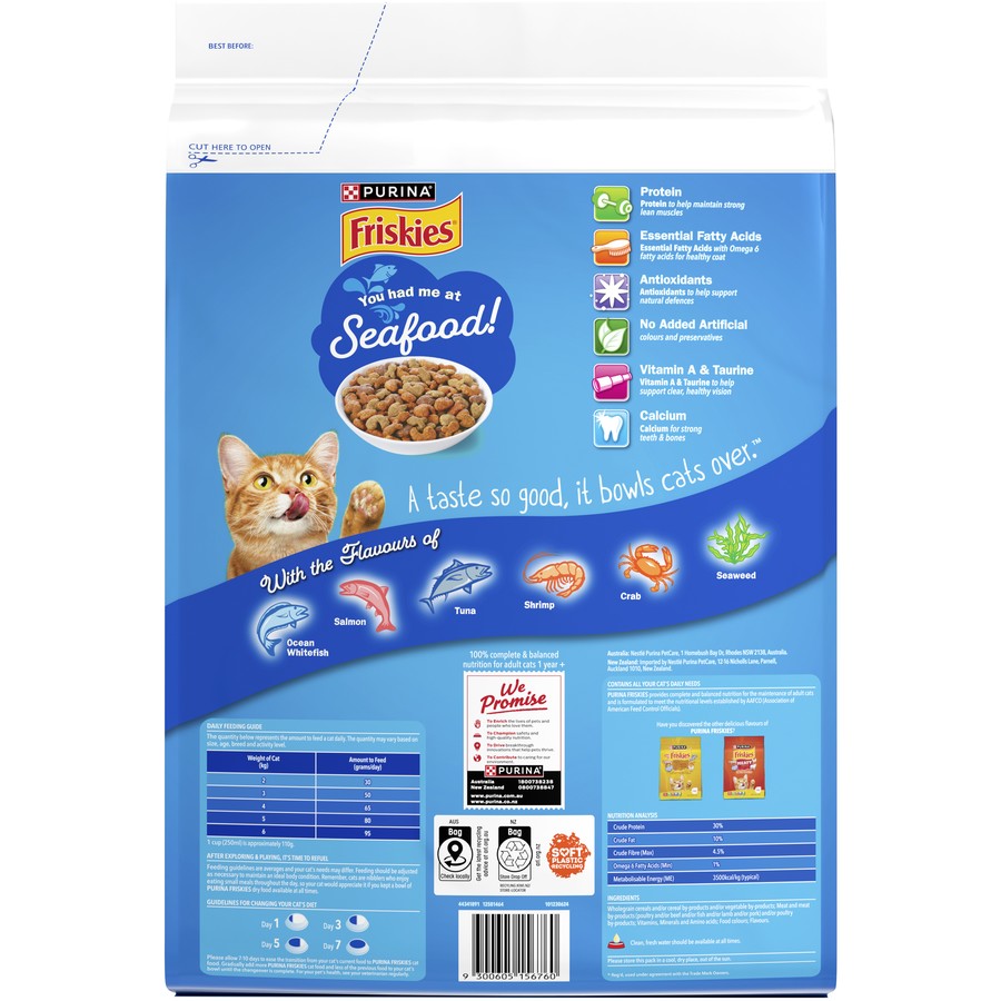 Friskies Seafood Sensations Adult Dry Cat Food 6kg