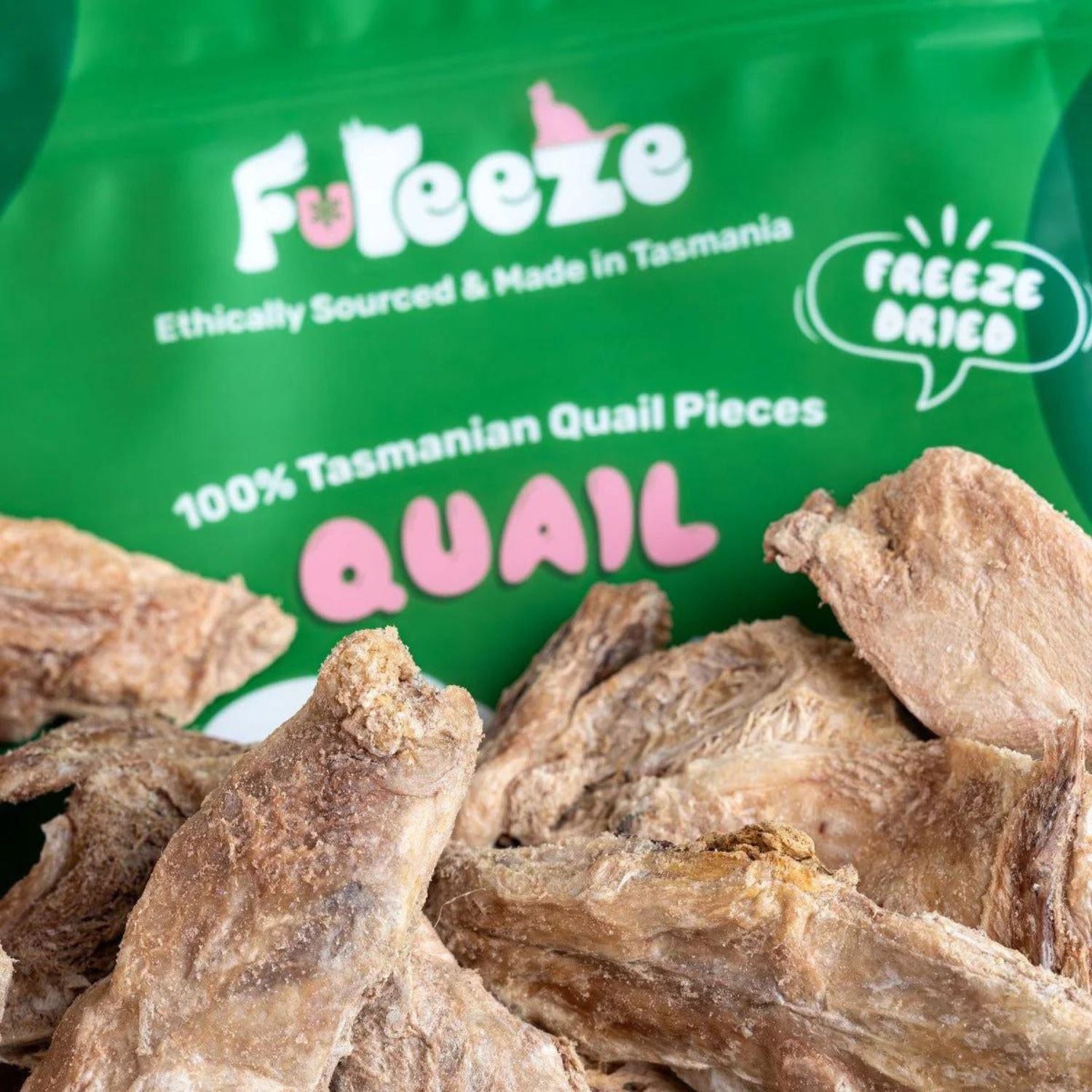 Fureeze Freeze Dried Quail Tasmanian Made Treats For Cats & Dogs 50g
