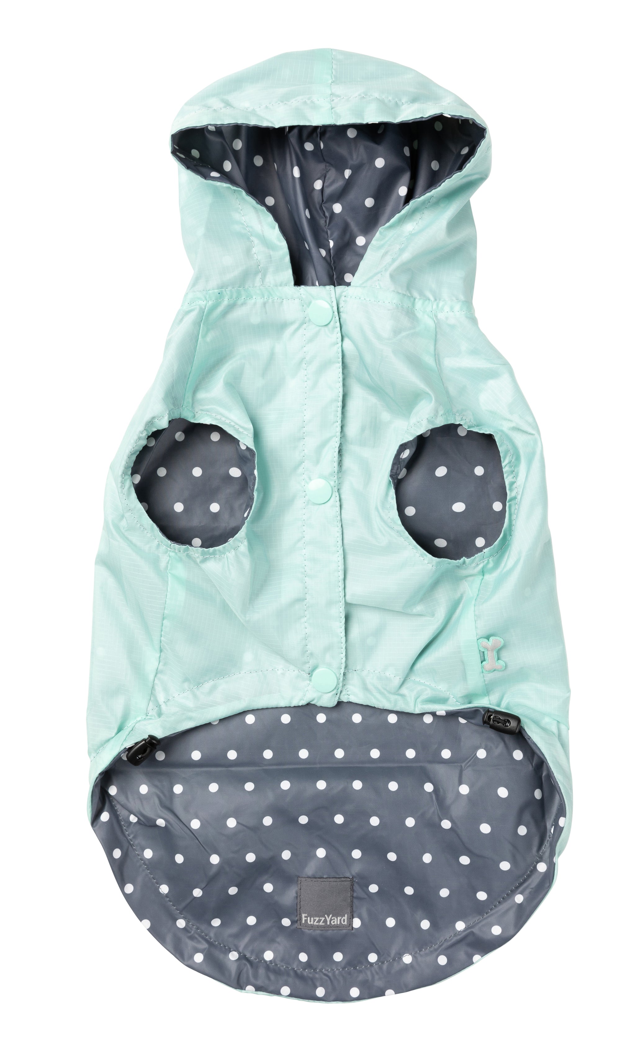 FuzzYard Flipside Dog Raincoat Mint