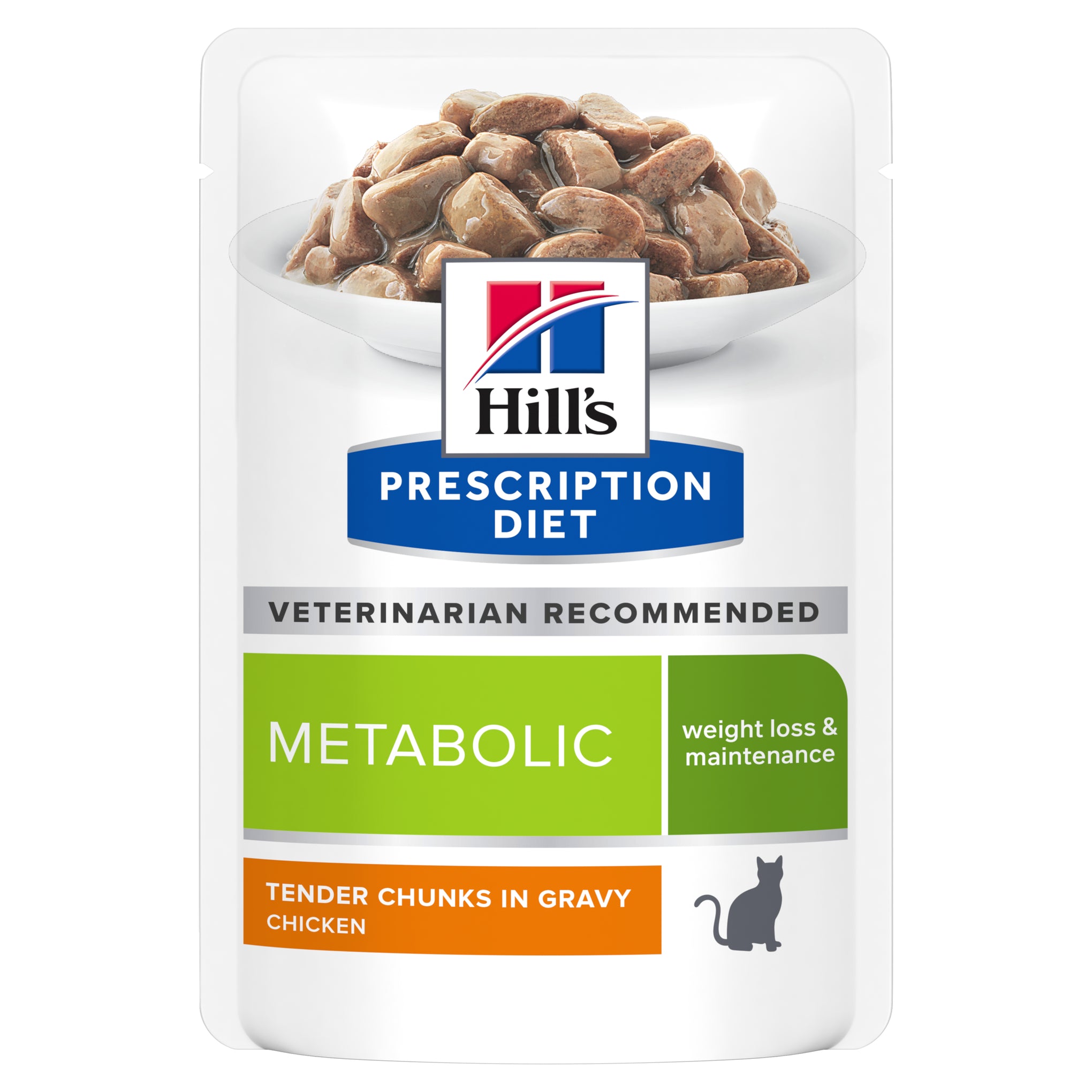 Hill's Prescription Diet Metabolic Weight Loss & Maintenance Cat Food Pouches 85g x 12