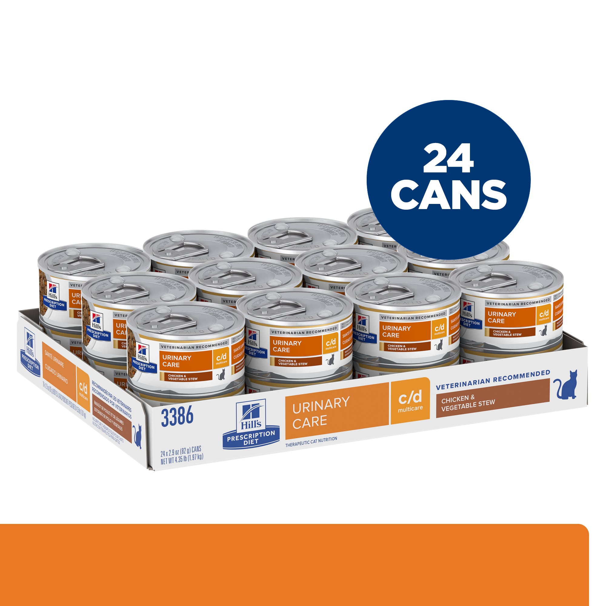 Hill's Prescription Diet c/d Multicare Urinary Care Chicken & Vegetable Stew Canned Cat Food 82g x 24