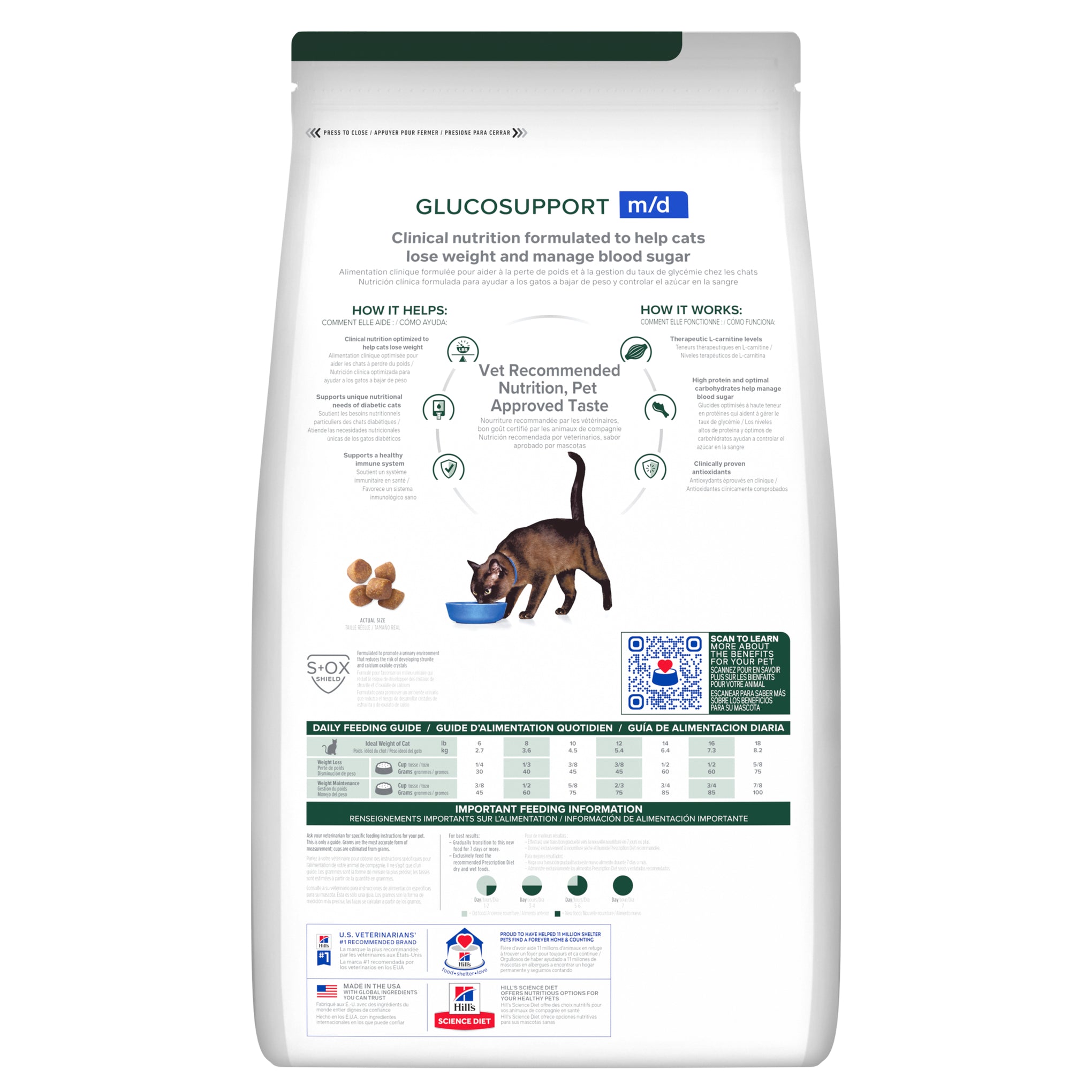 Hill's Prescription Diet m/d GlucoSupport Dry Cat Food 1.8kg