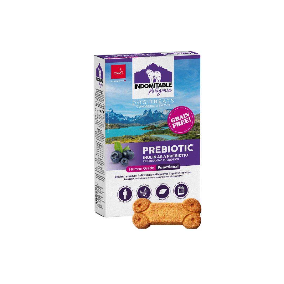 Indomitable Patagonia Prebiotic Blueberry Biscuits Grain Free Dog Treats 180g