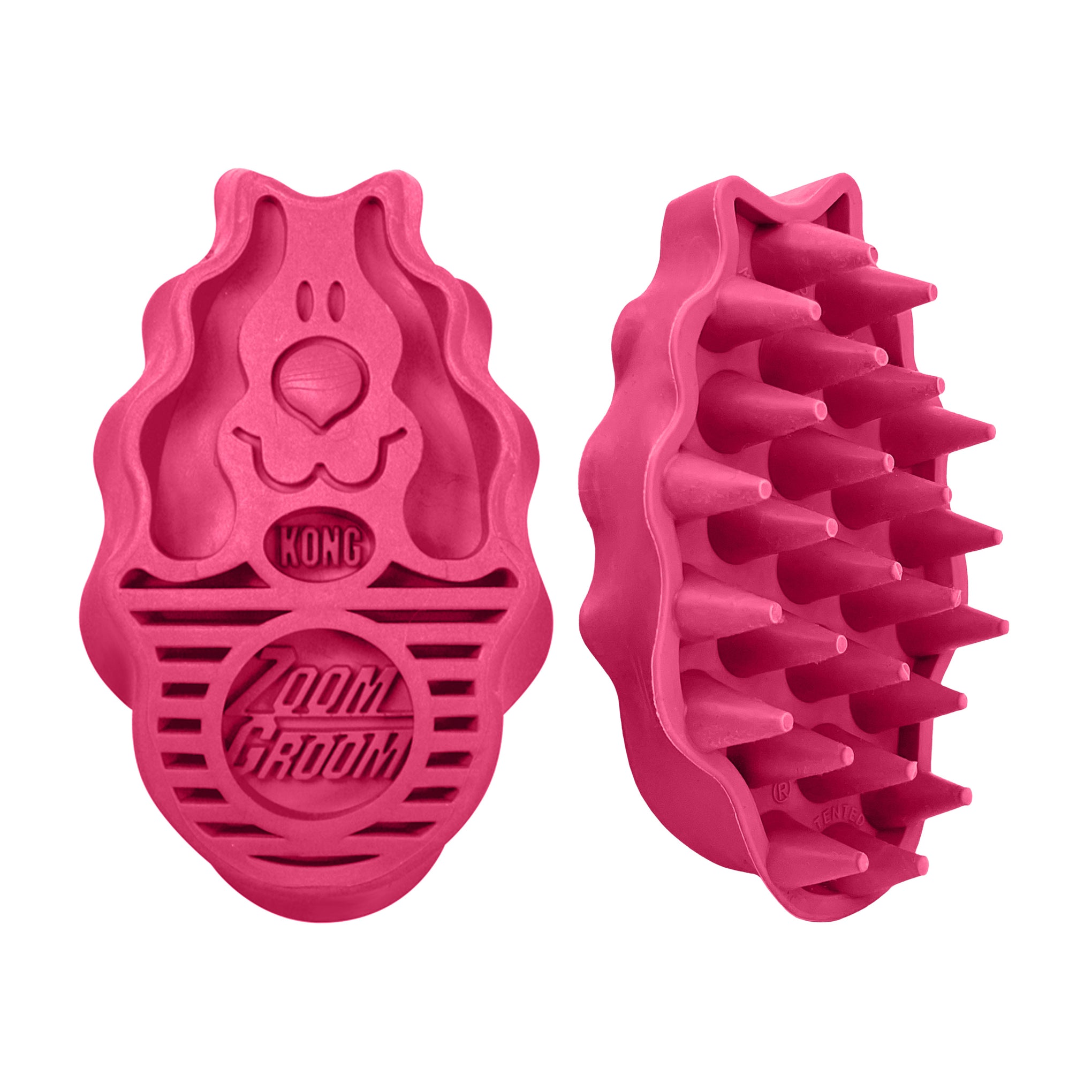 KONG ZoomGroom Dog Brush Raspberry
