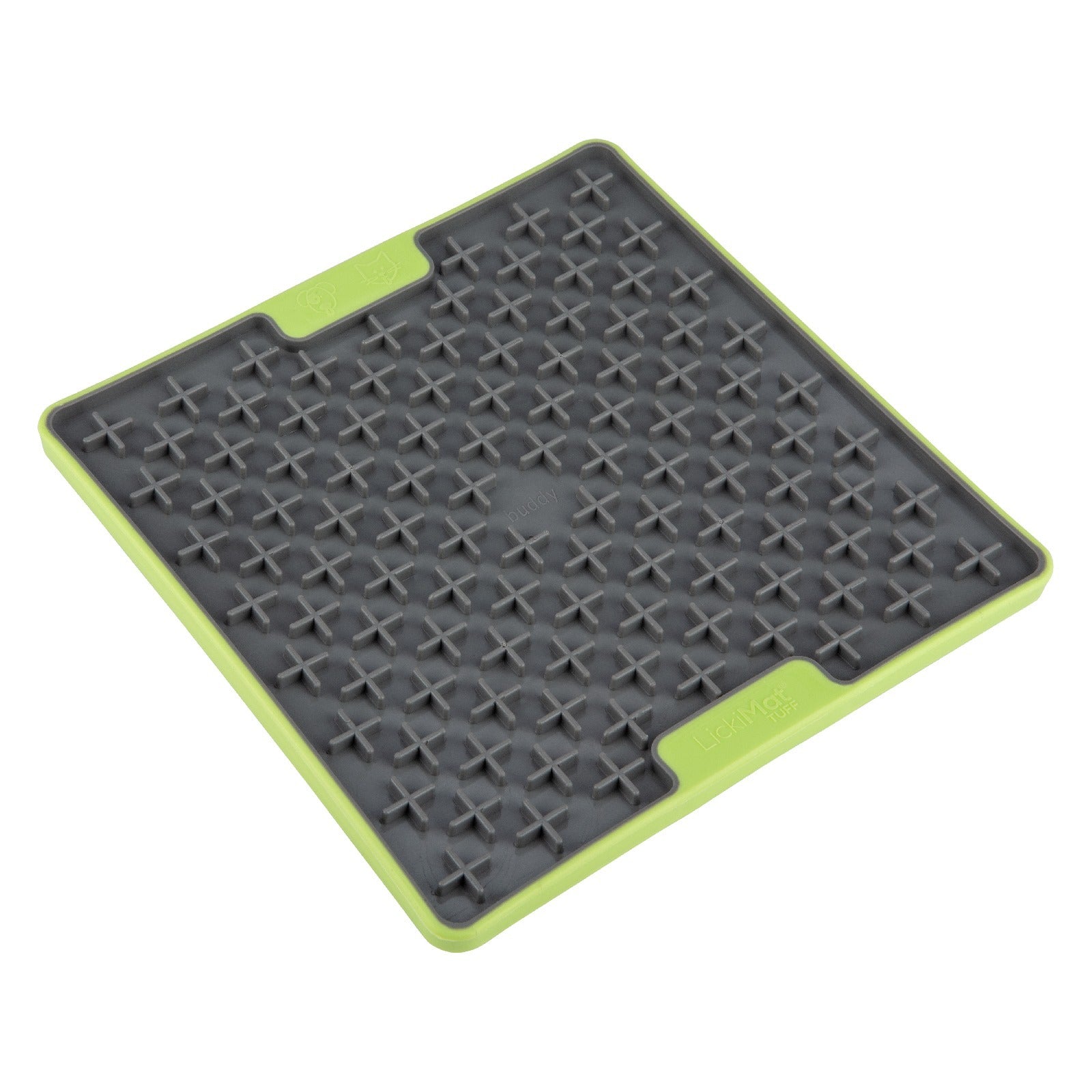 LickiMat Tuff Buddy Slow Feeder Dog Mat Green