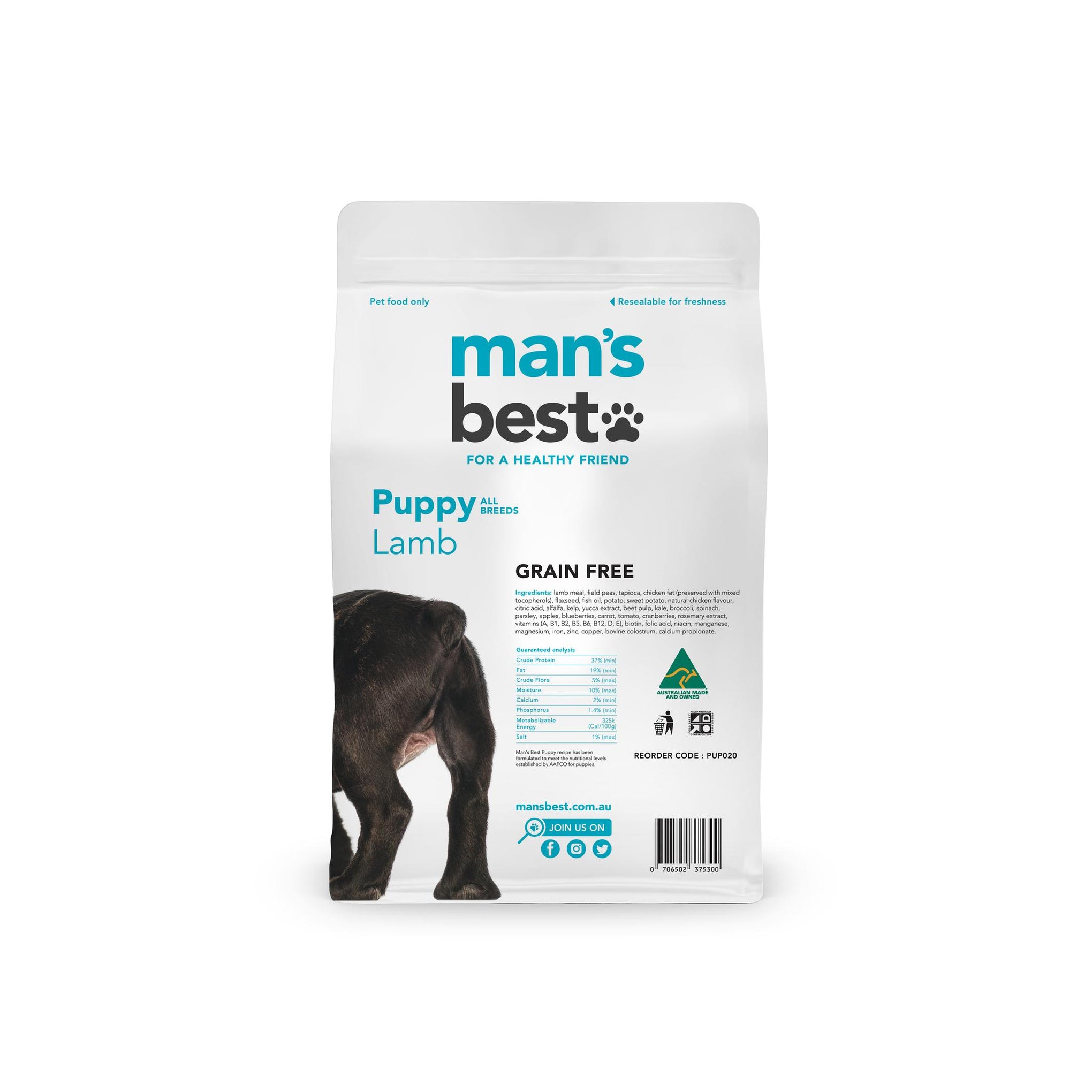 Mans Best Grain Free Puppy Lamb Dry Dog Food