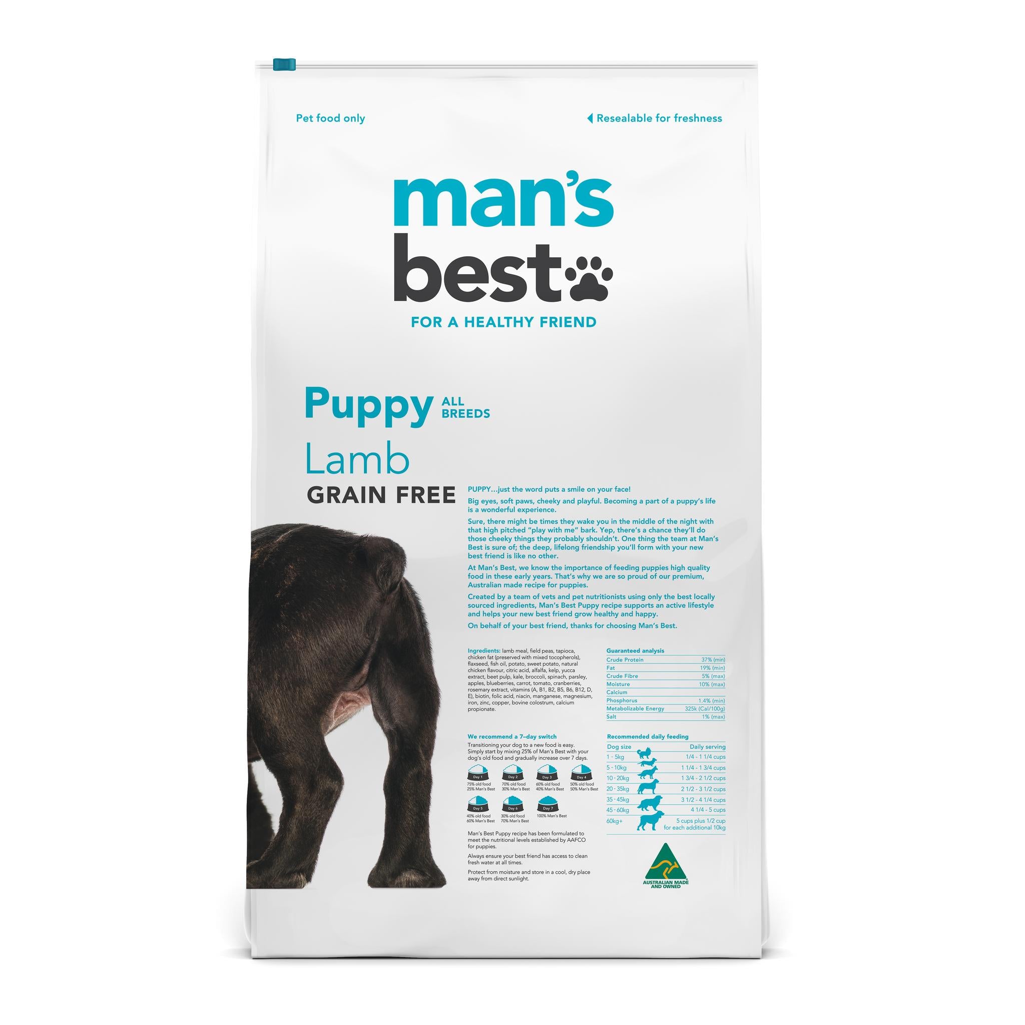 Mans Best Grain Free Puppy Lamb Dry Dog Food