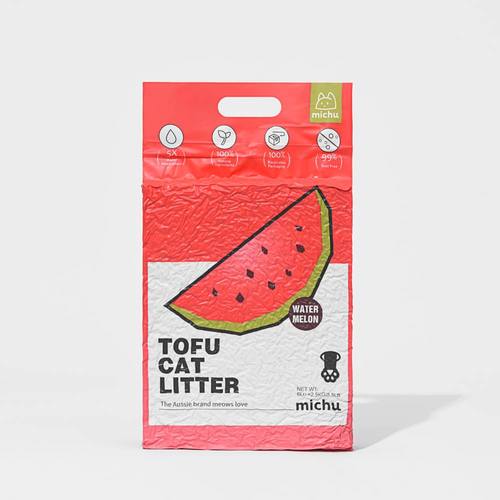 Michu Natural Clumping Cat Litter Watermelon 6L x 6