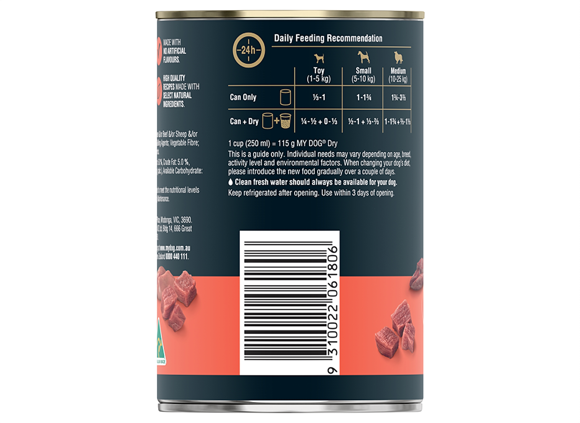 My Dog Dog Wet Food Beef Gourmet Loaf 400g x 24