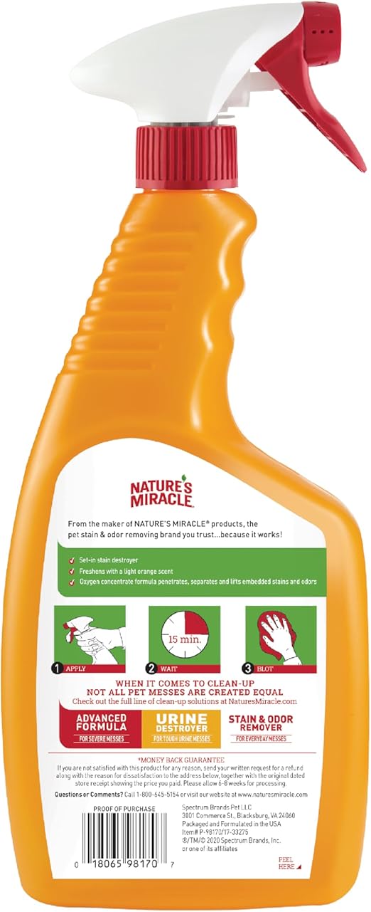 Nature's Miracle Oxy Formula Cat Set in Stain Destroyer Odour Control 709ml