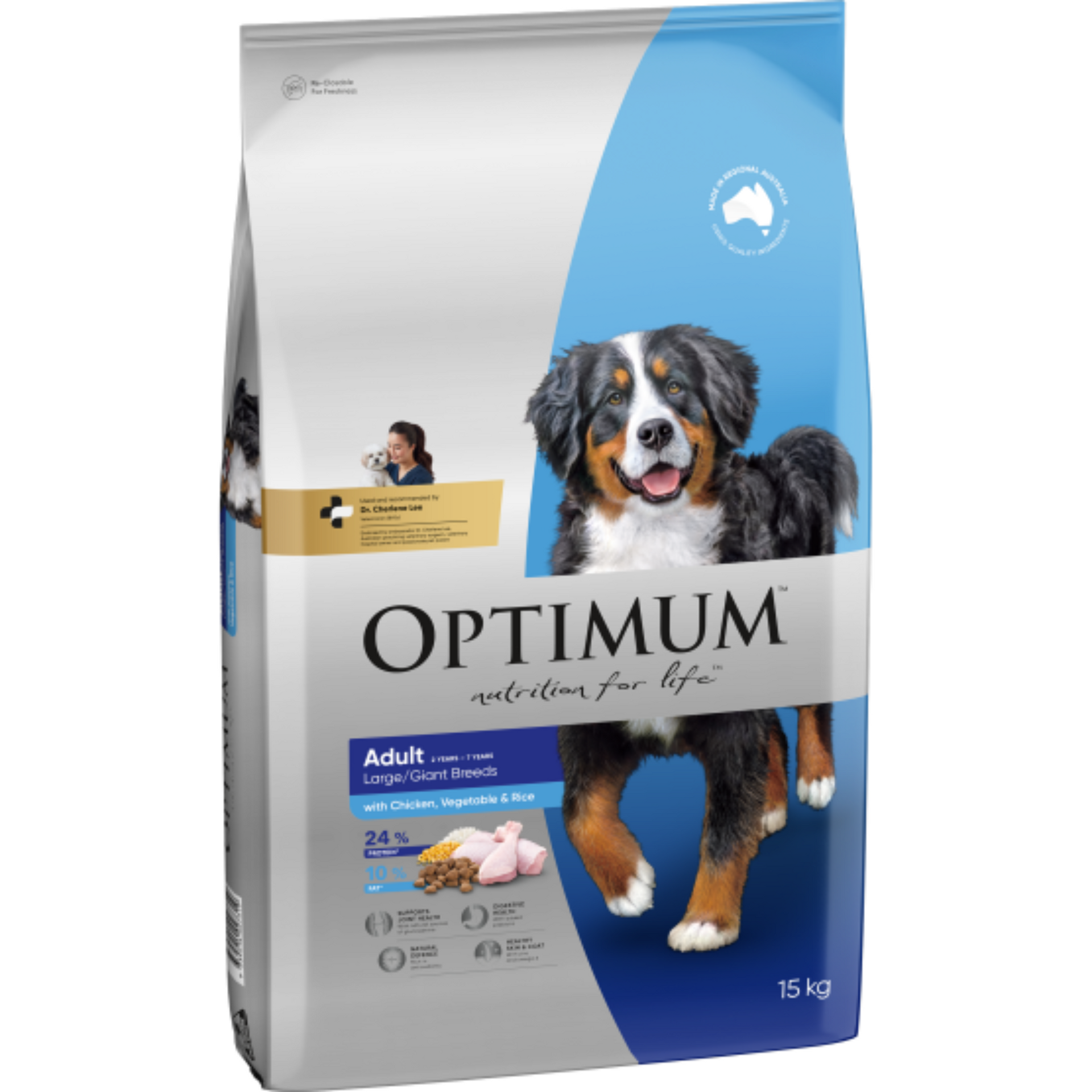 Optimum Chicken Large Breed Adult Dry Dog Food 15kg