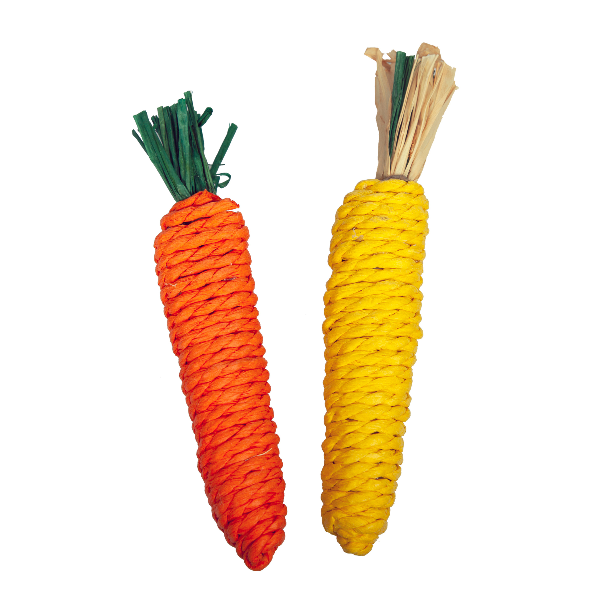 Pet One Small Animal Veggie Rope Chews Carrot & Corn Medium 2pk
