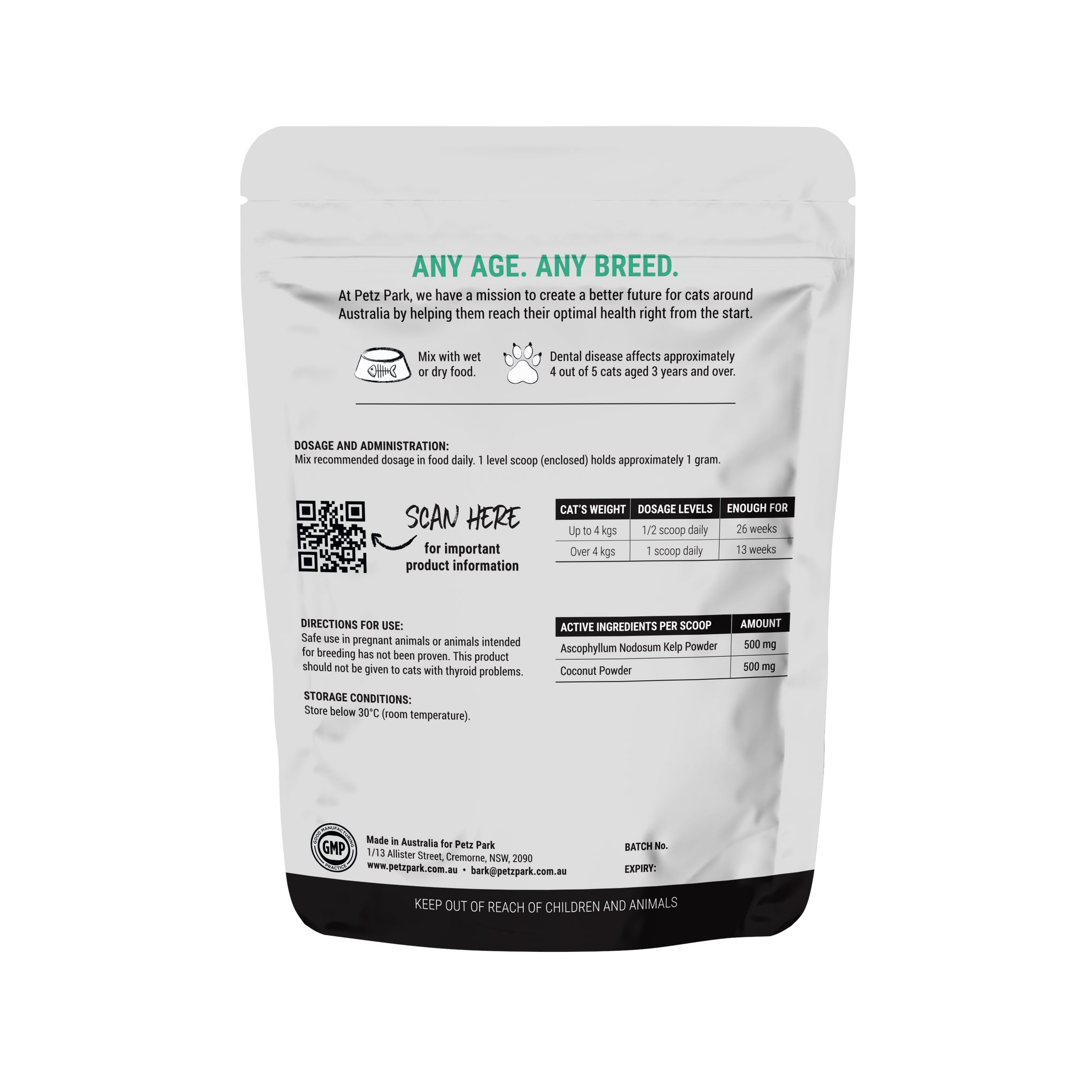 Petz Park Plaque Control for Cats 90g x 2