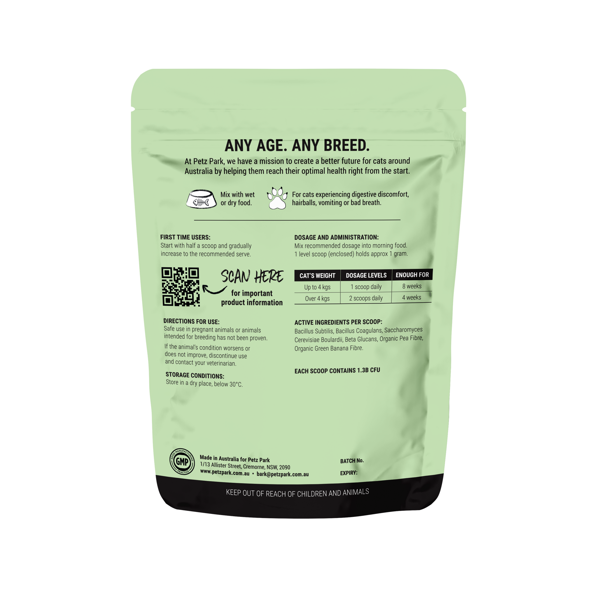 Petz Park Probiotic for Cats 60g x 2
