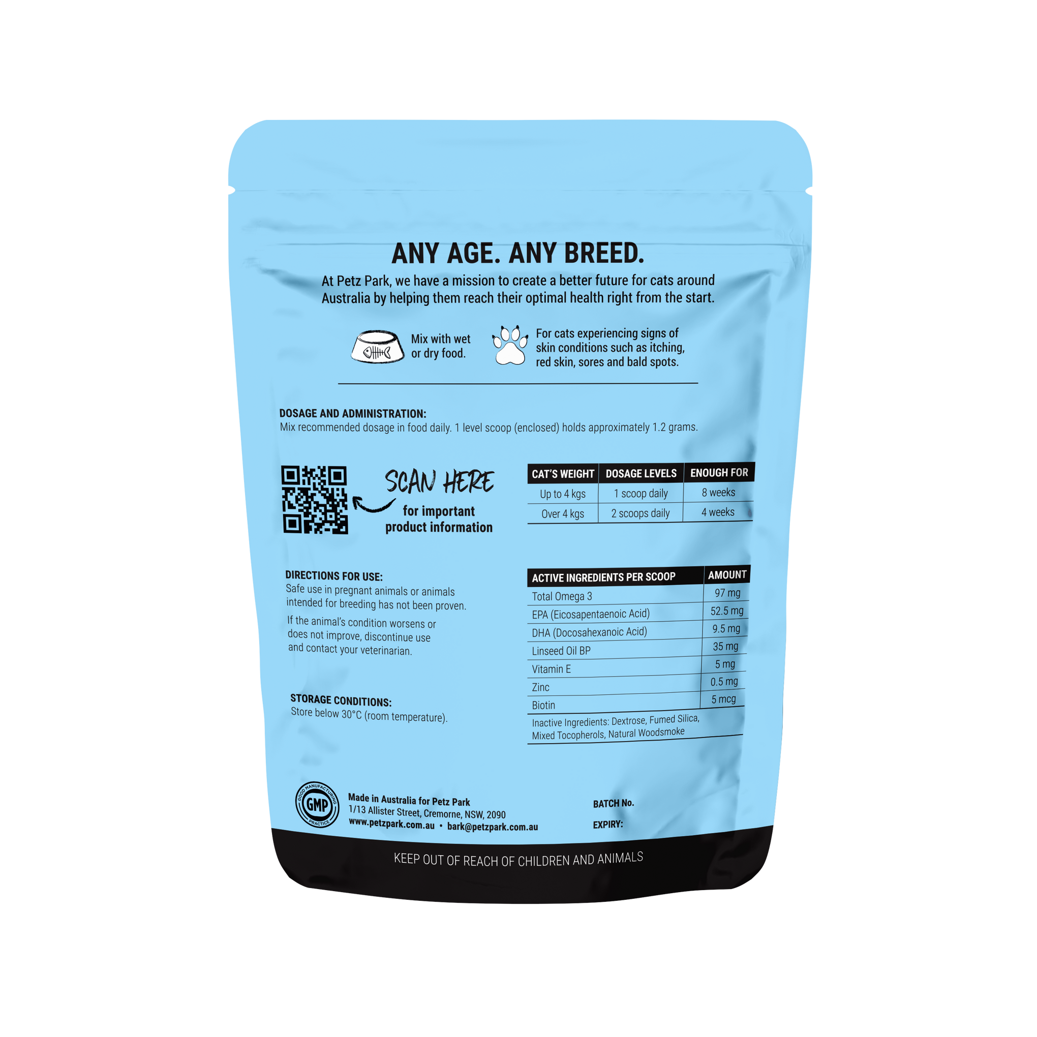 Petz Park Skin + Coat for Cats 72g x 2