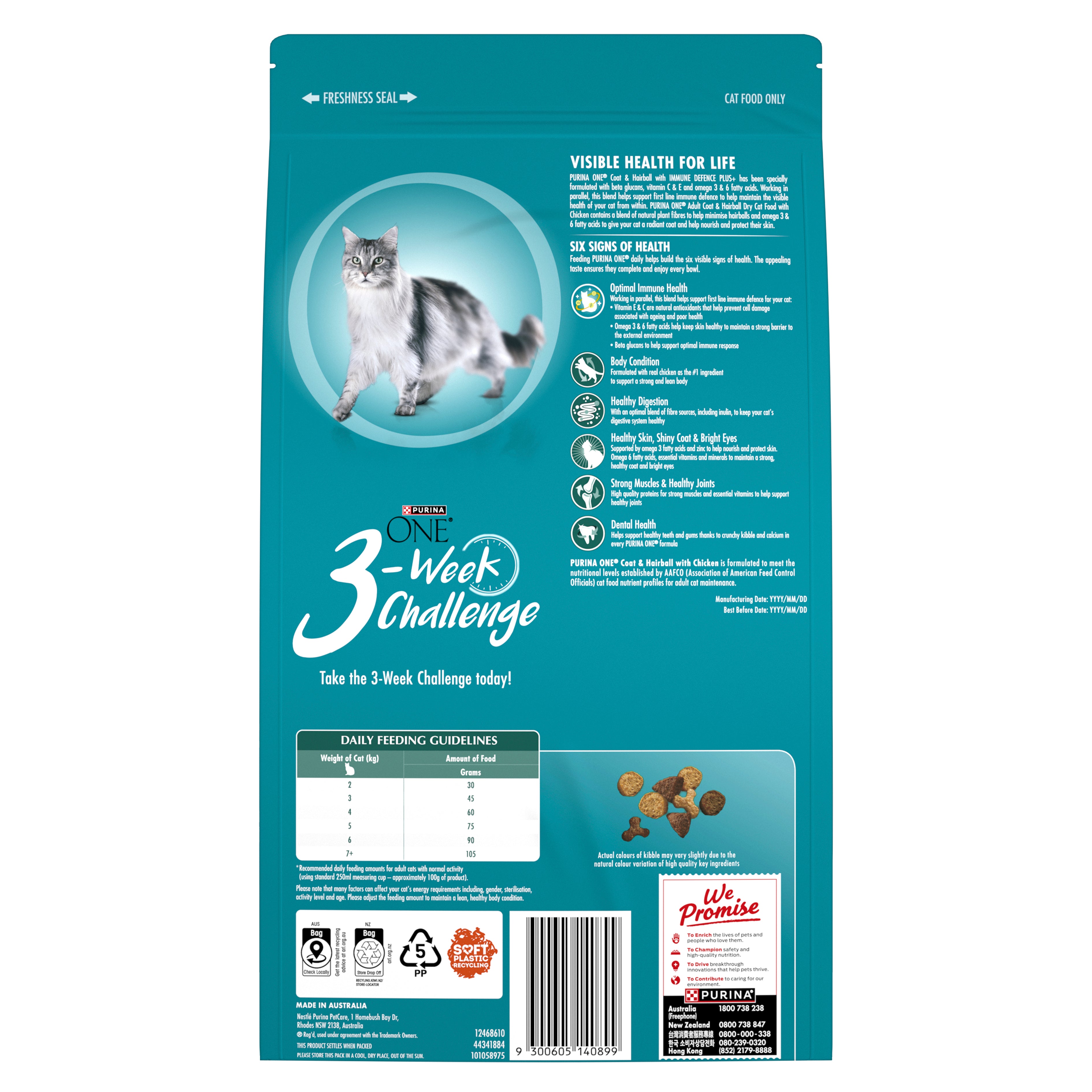 Purina ONE Coat And Hairball With Chicken Adult Dry Cat Food