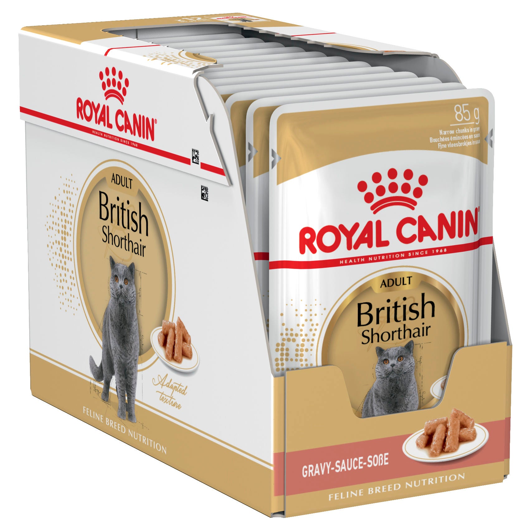 Royal Canin British Shorthair Adult Wet Cat Food Pouches 85g x 12